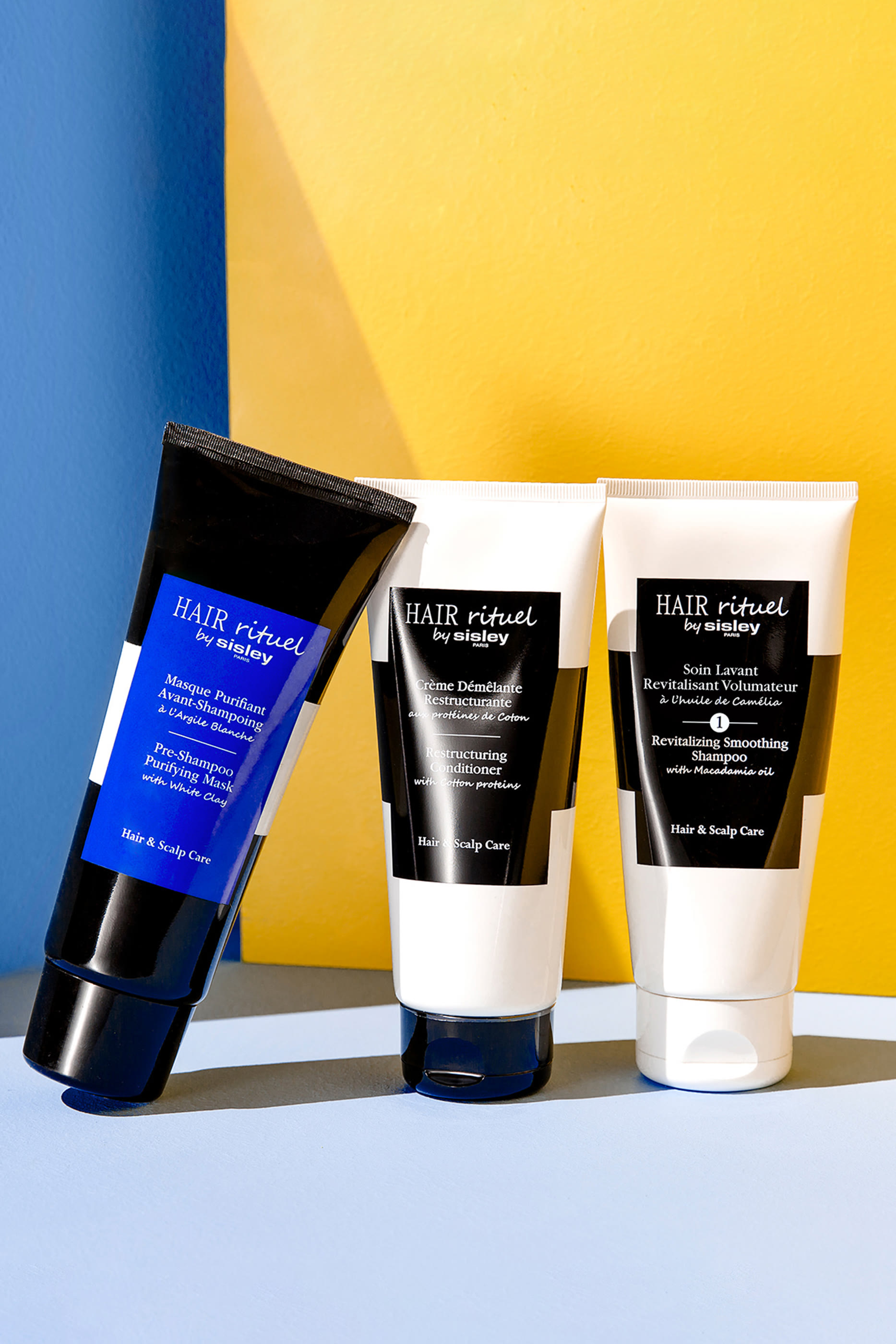 قناع قبل الشامبو للتنقية من السموم بالطمي الأبيض