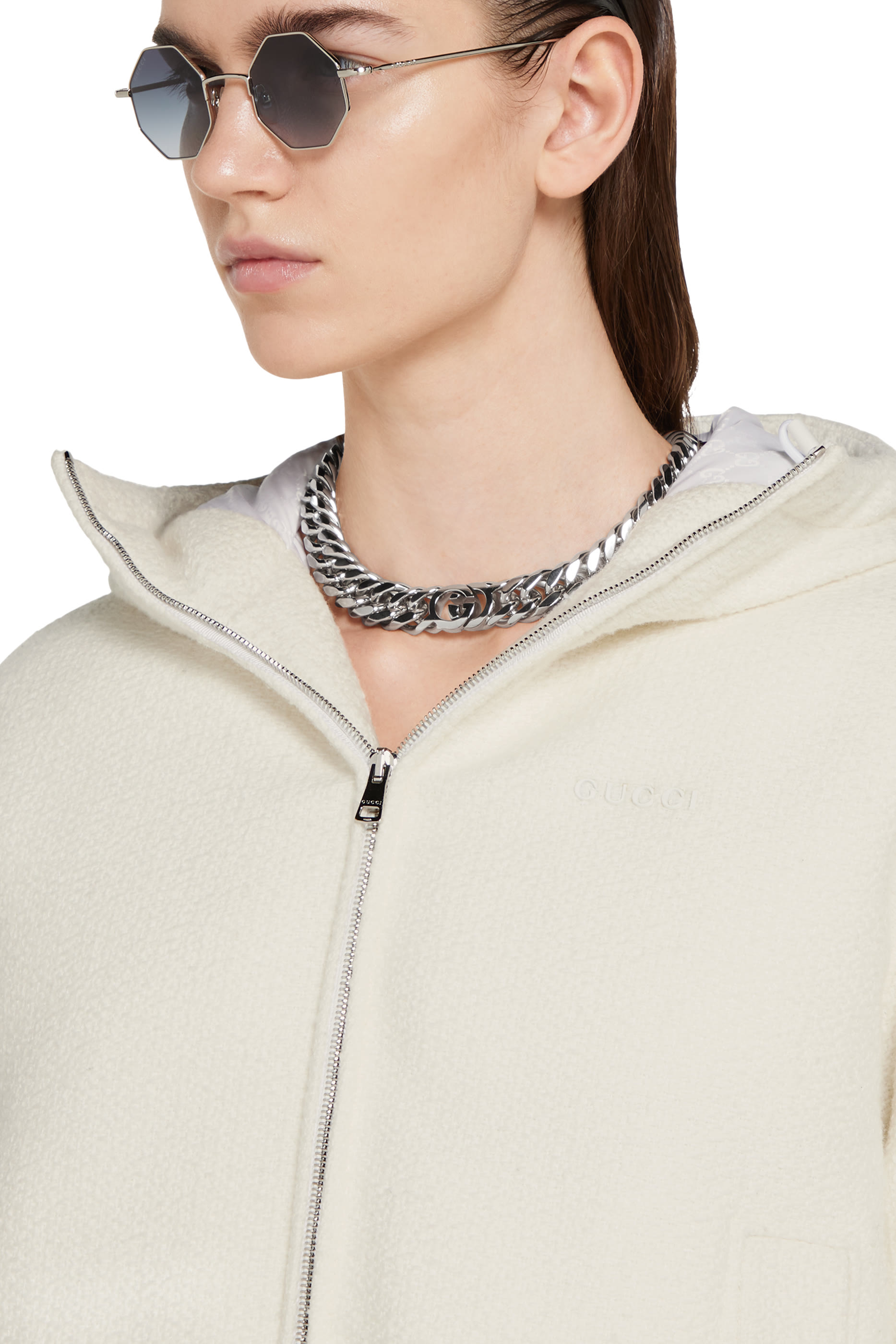 جاكيت بشعار الماركة صوف بوكليه