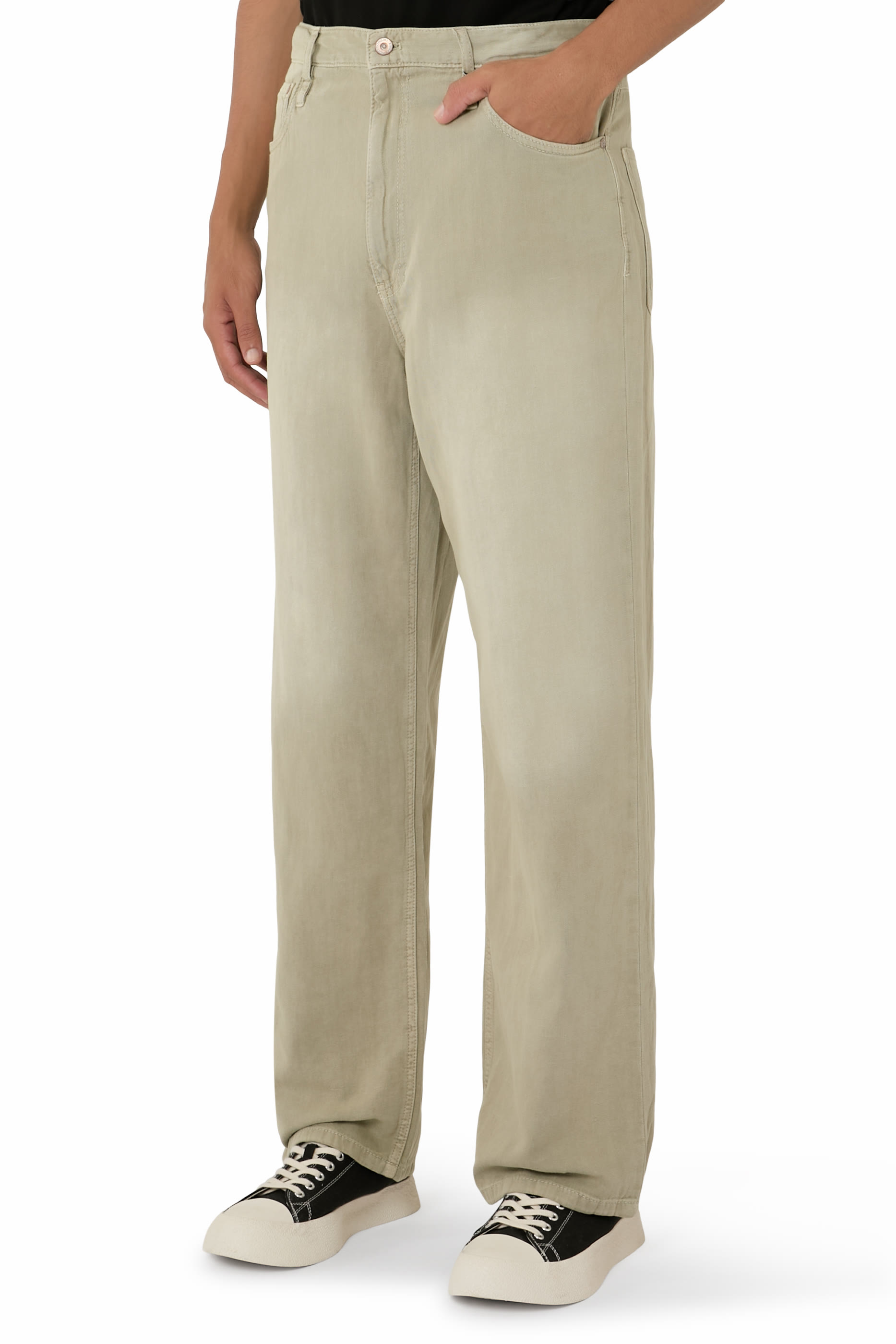 بنطال بقصة مستقيمة دنيم