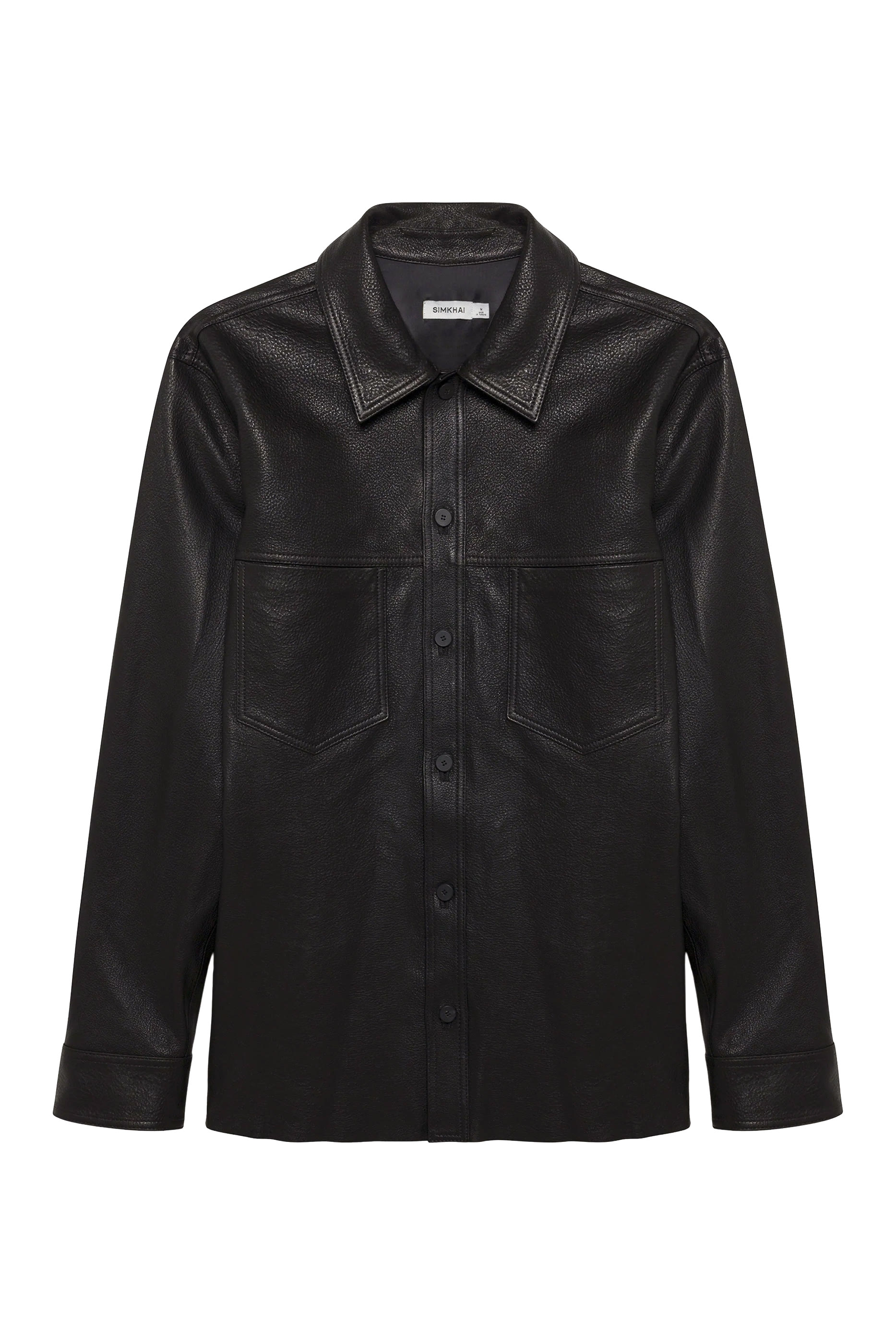 جاكيت جيبسون بنمط قميص جلد