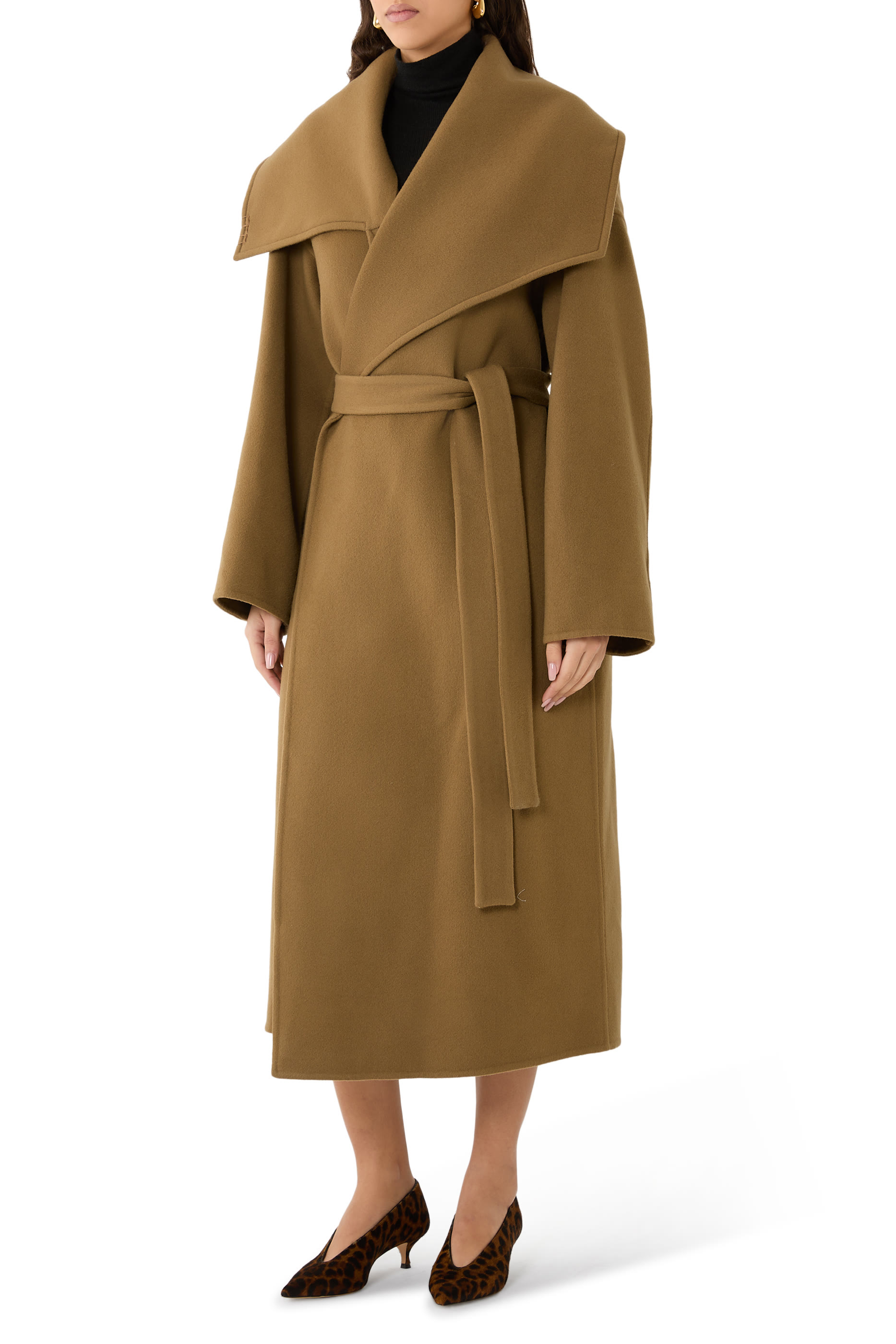 Longline Wrap Front Coat