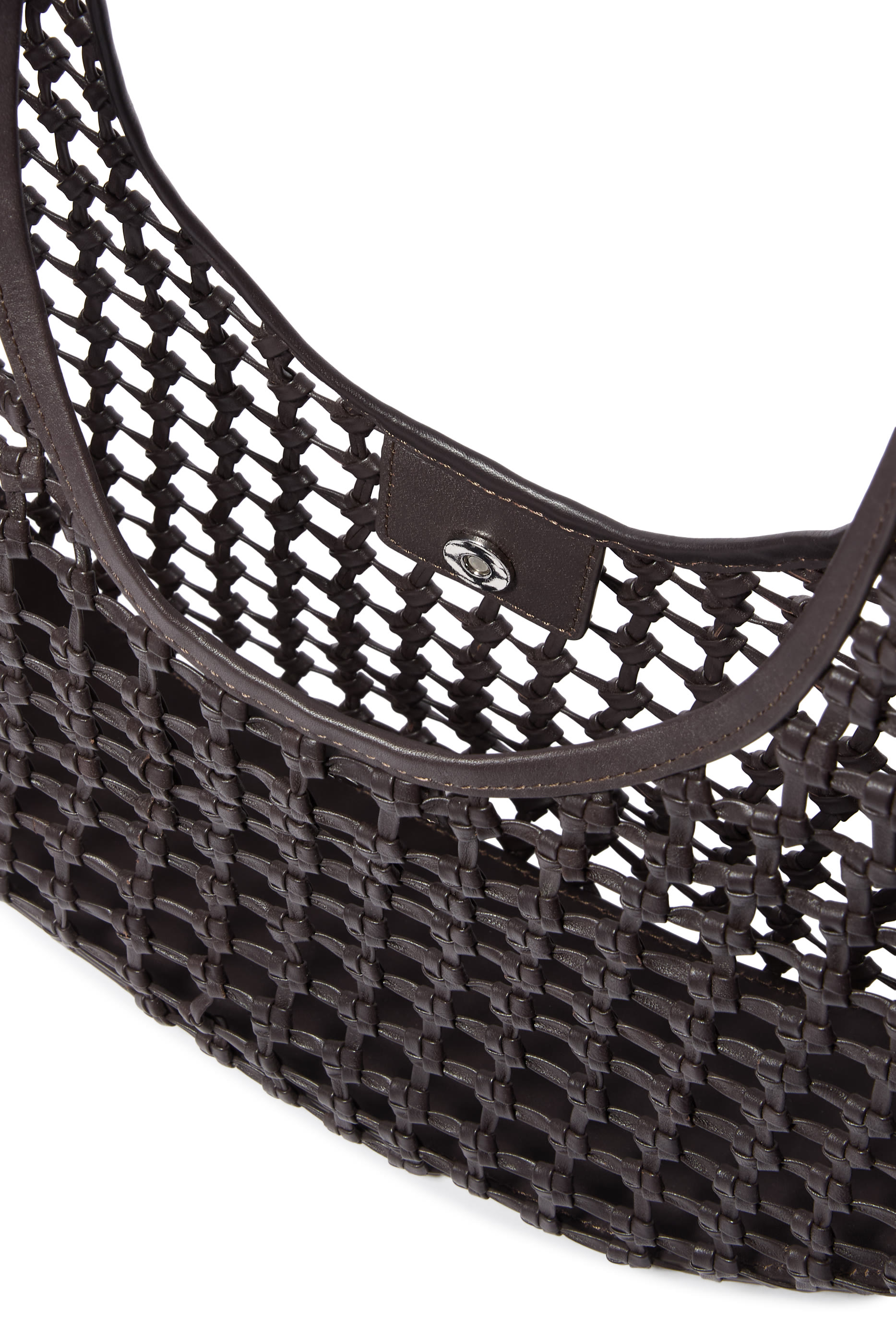 حقيبة يد صغيرة بتصميم هلال معقود يدويًا