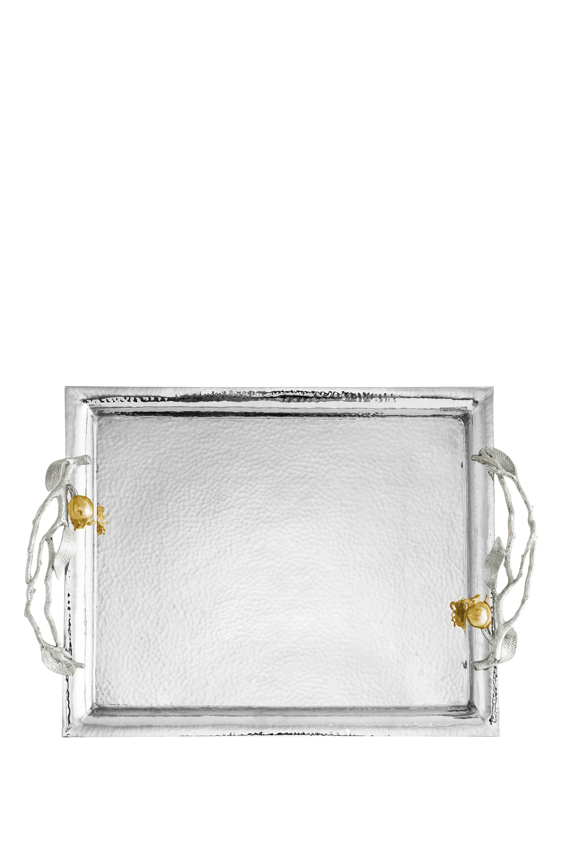 صينية تقديم بوميغرانت ذهب وفضة