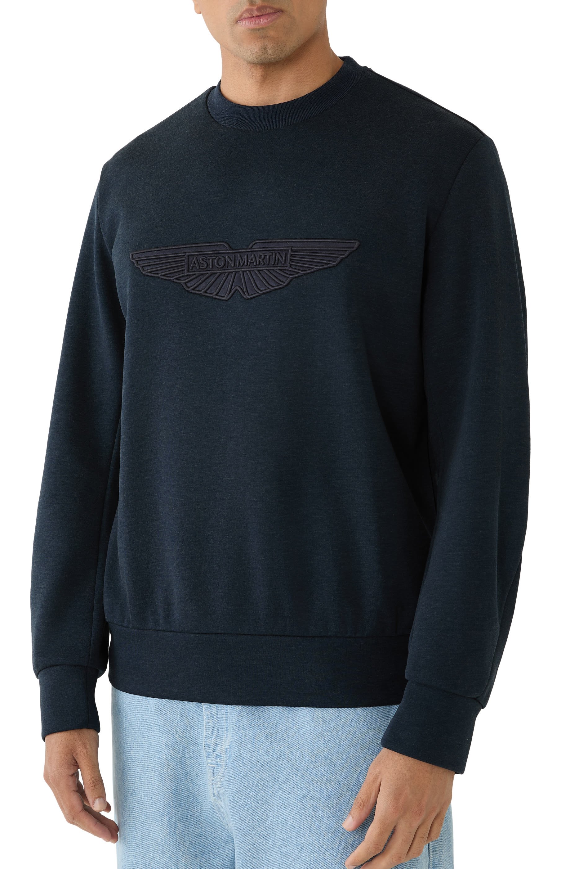 كنزة بتطريز شعار الماركة صوف