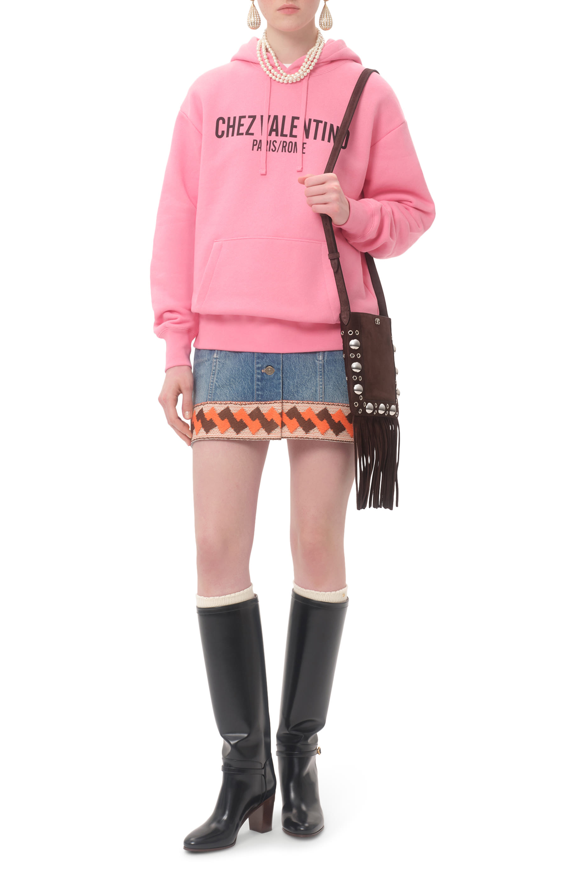 حقيبة نيلكوت صغيرة مزينة بشراشيب شمواه