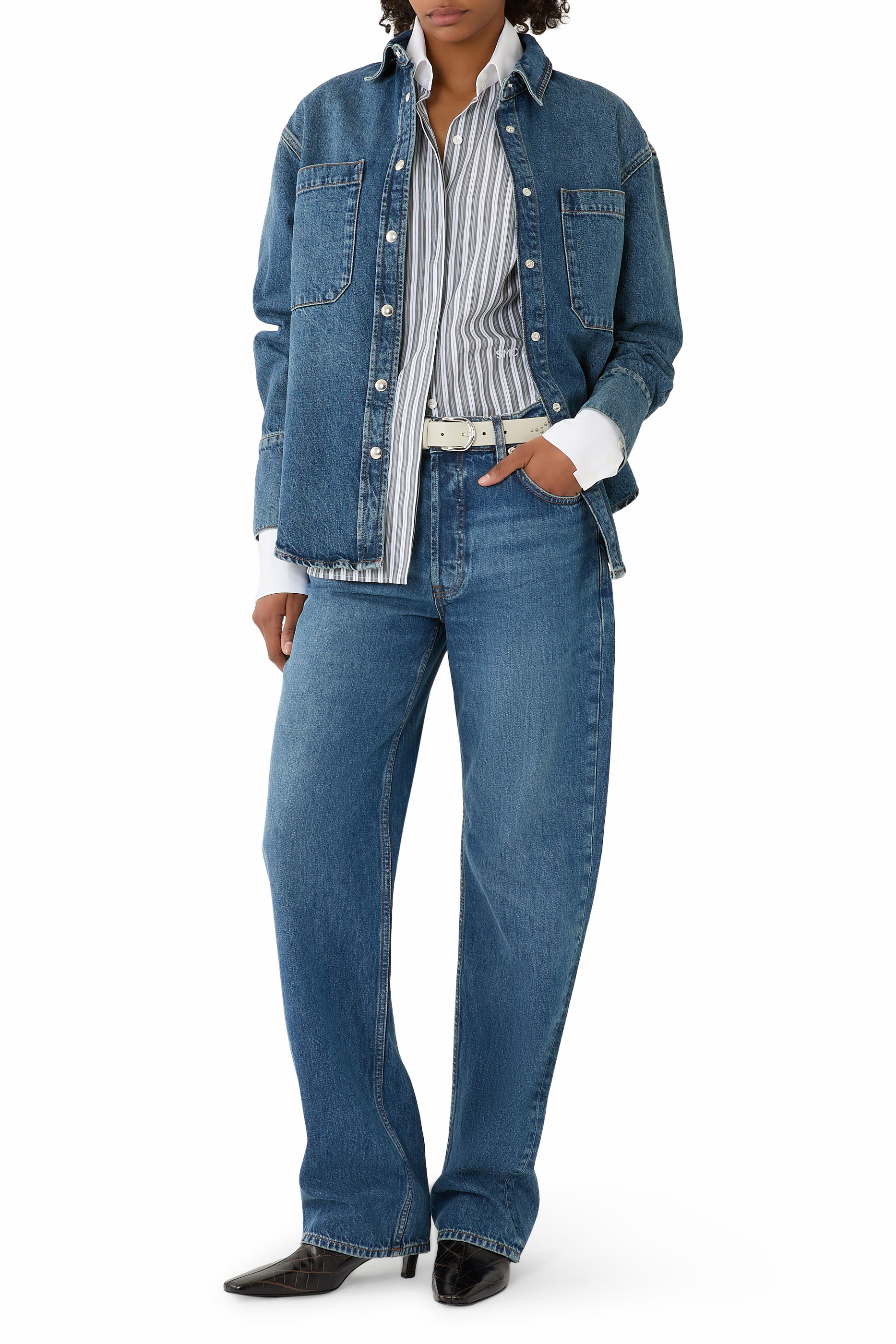 بنطال جينز غافين طويل