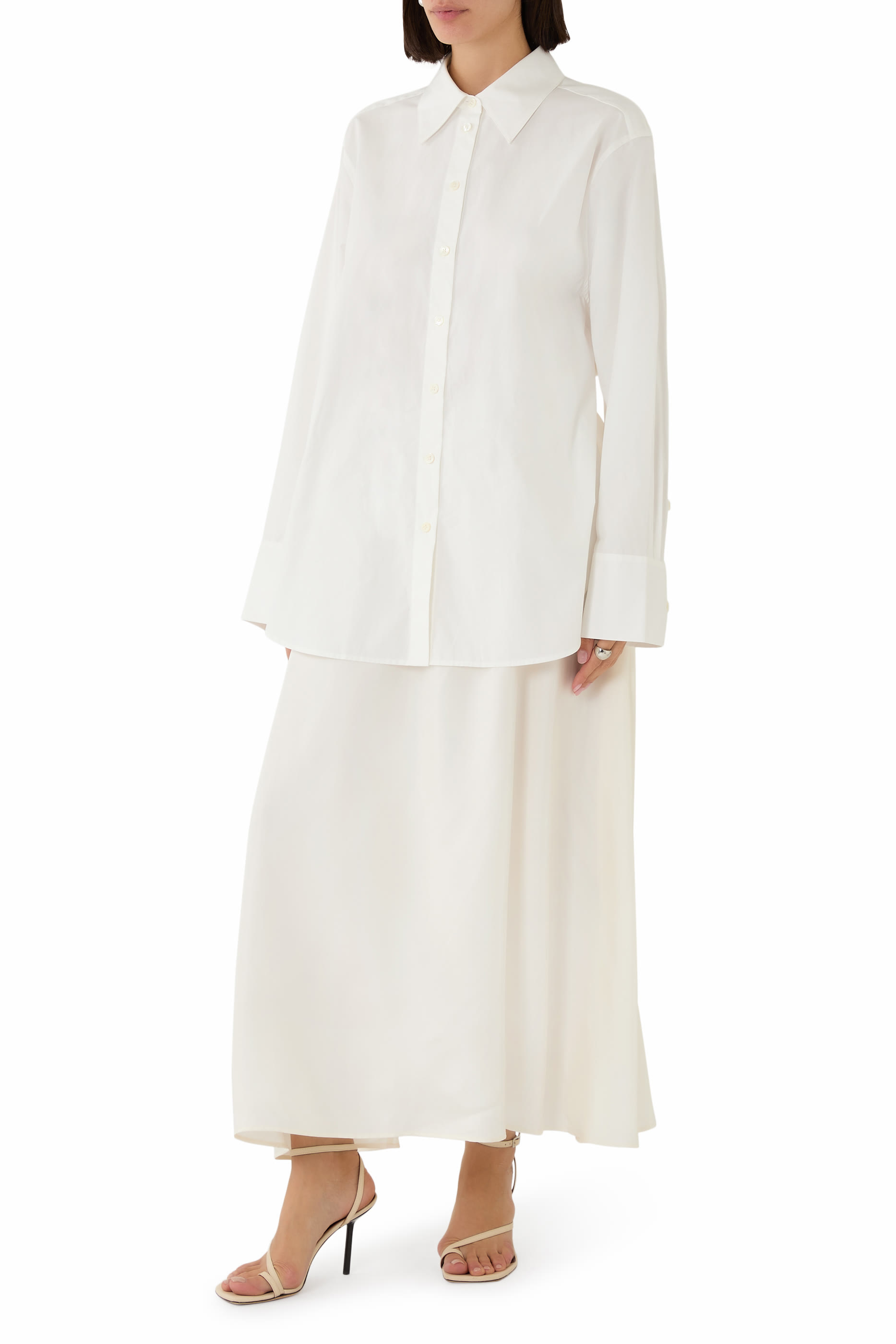 فستان بنمط جيليه بوبلين حرير