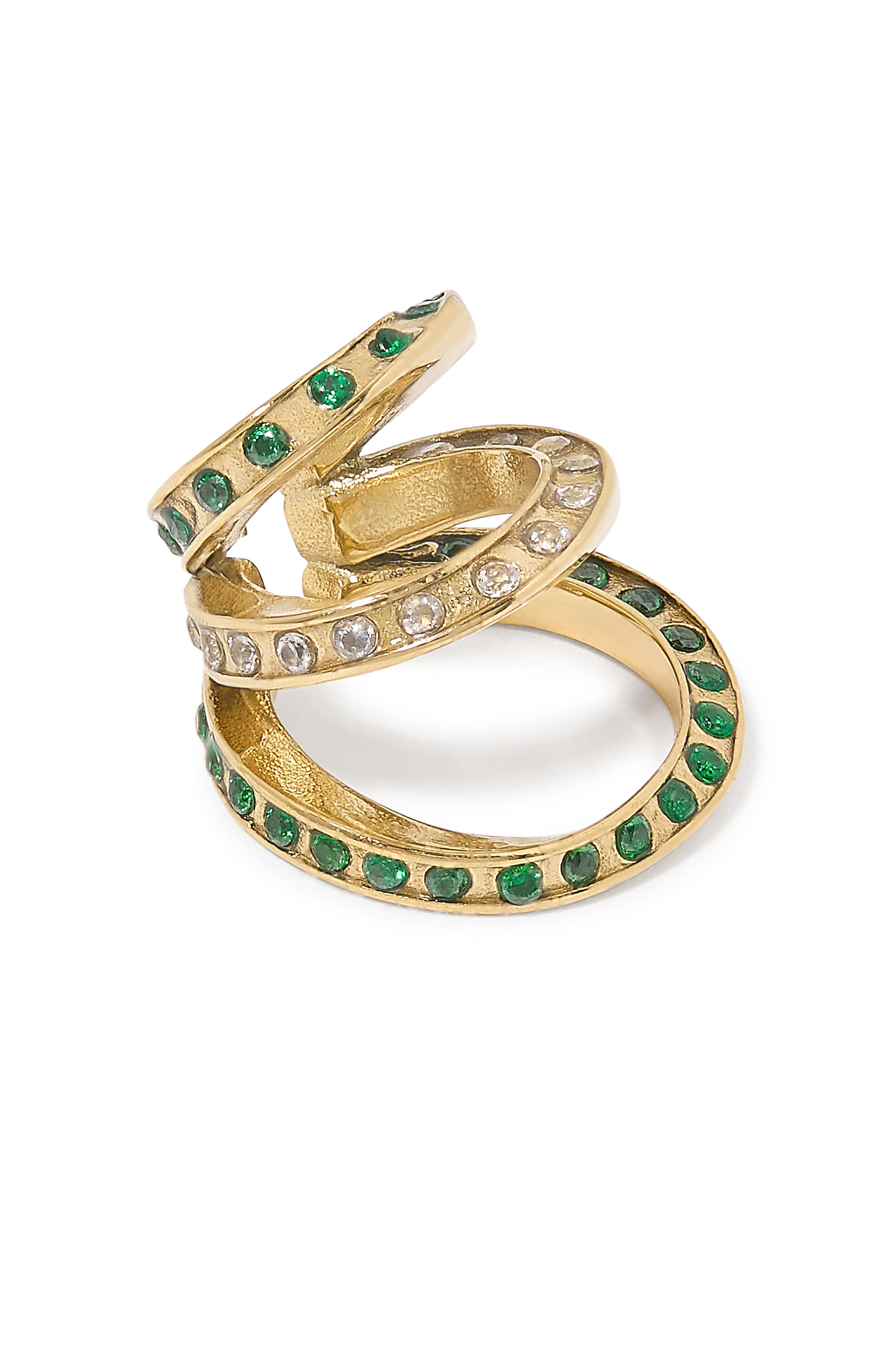 قرط بتصميم ثلاث حلقات 