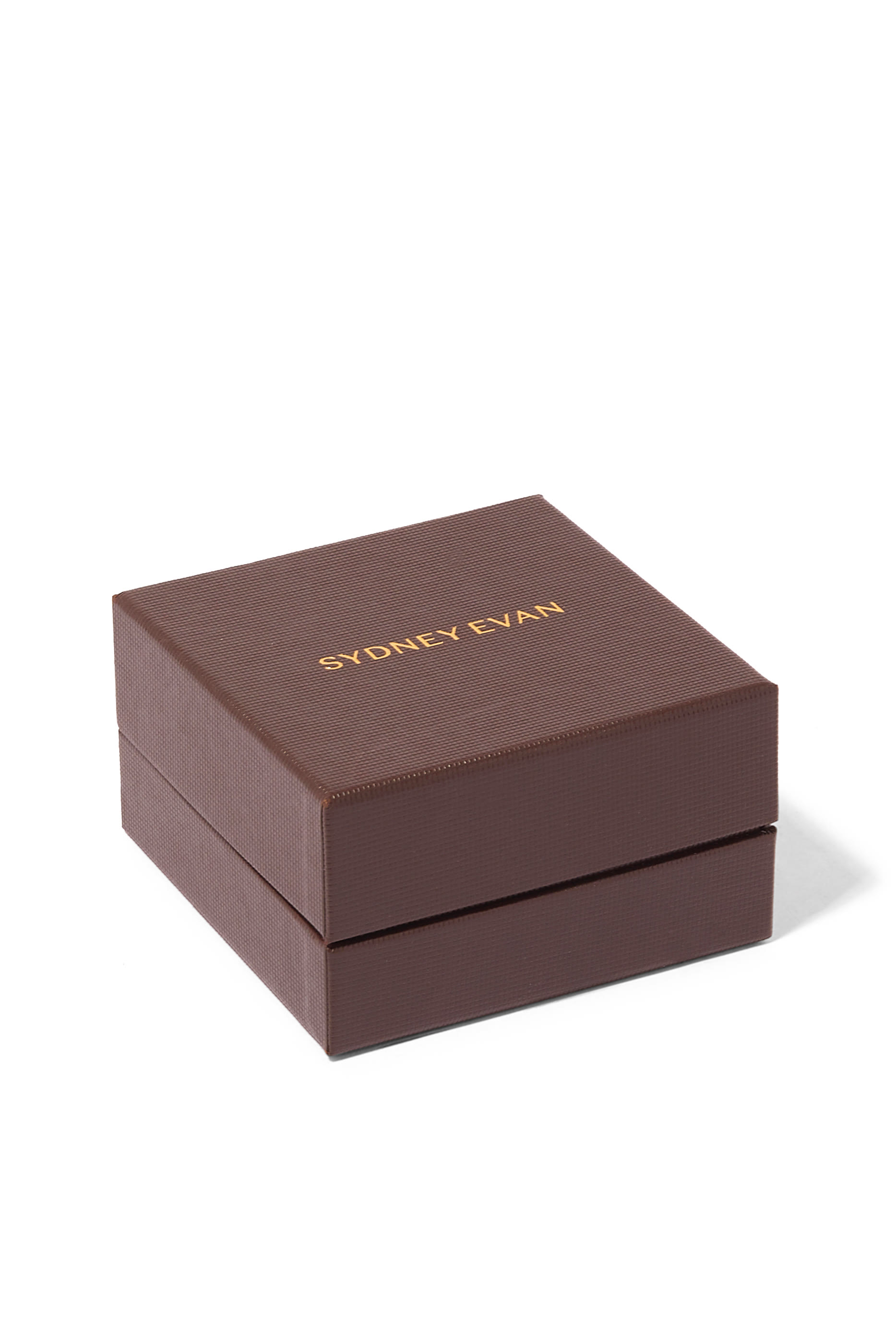 قرط منفرد صغير بتصميم قلب مرصع بالماس ذهب أصفر عيار 14