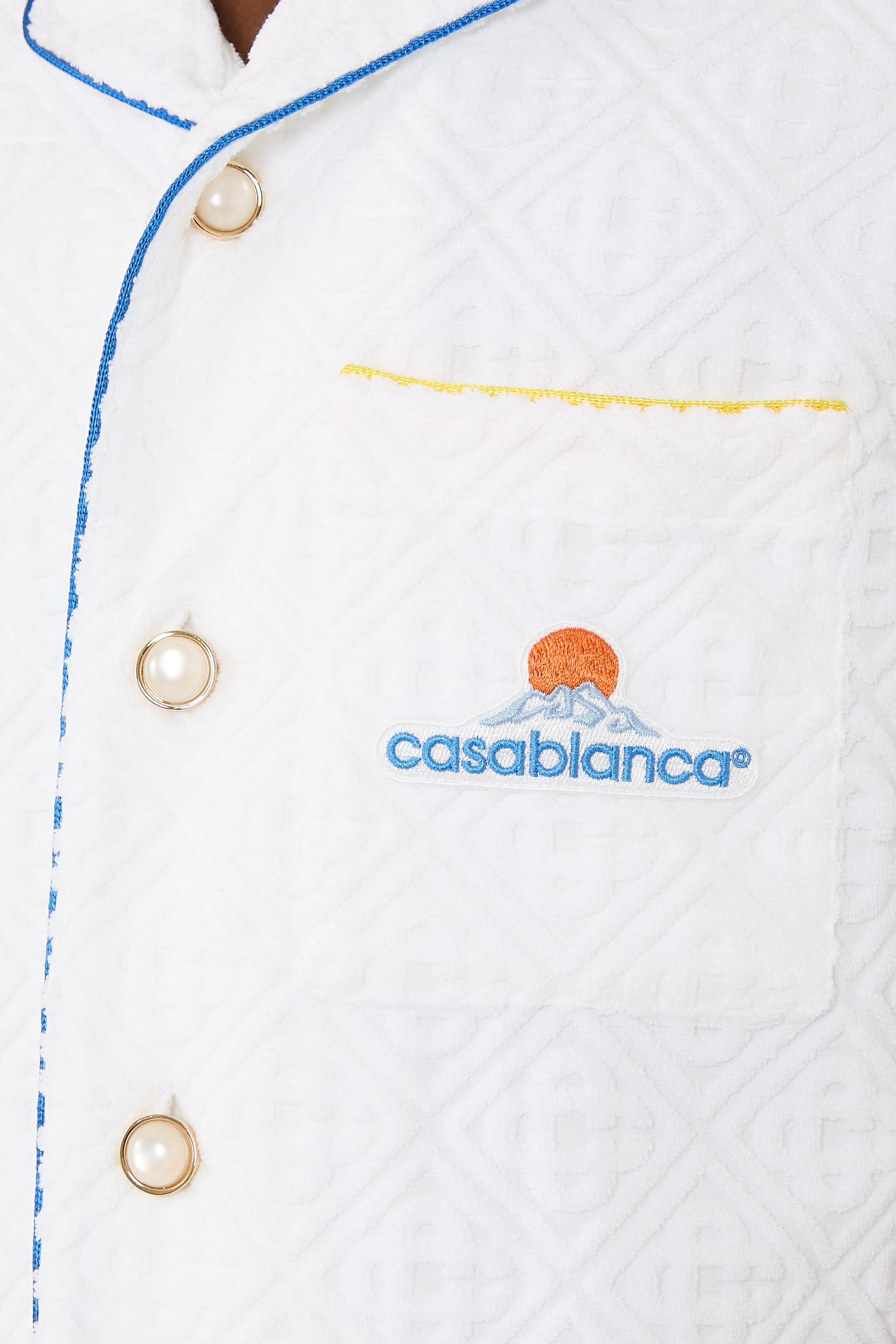 قميص بحروف شعار الماركة جاكار قماش تيري