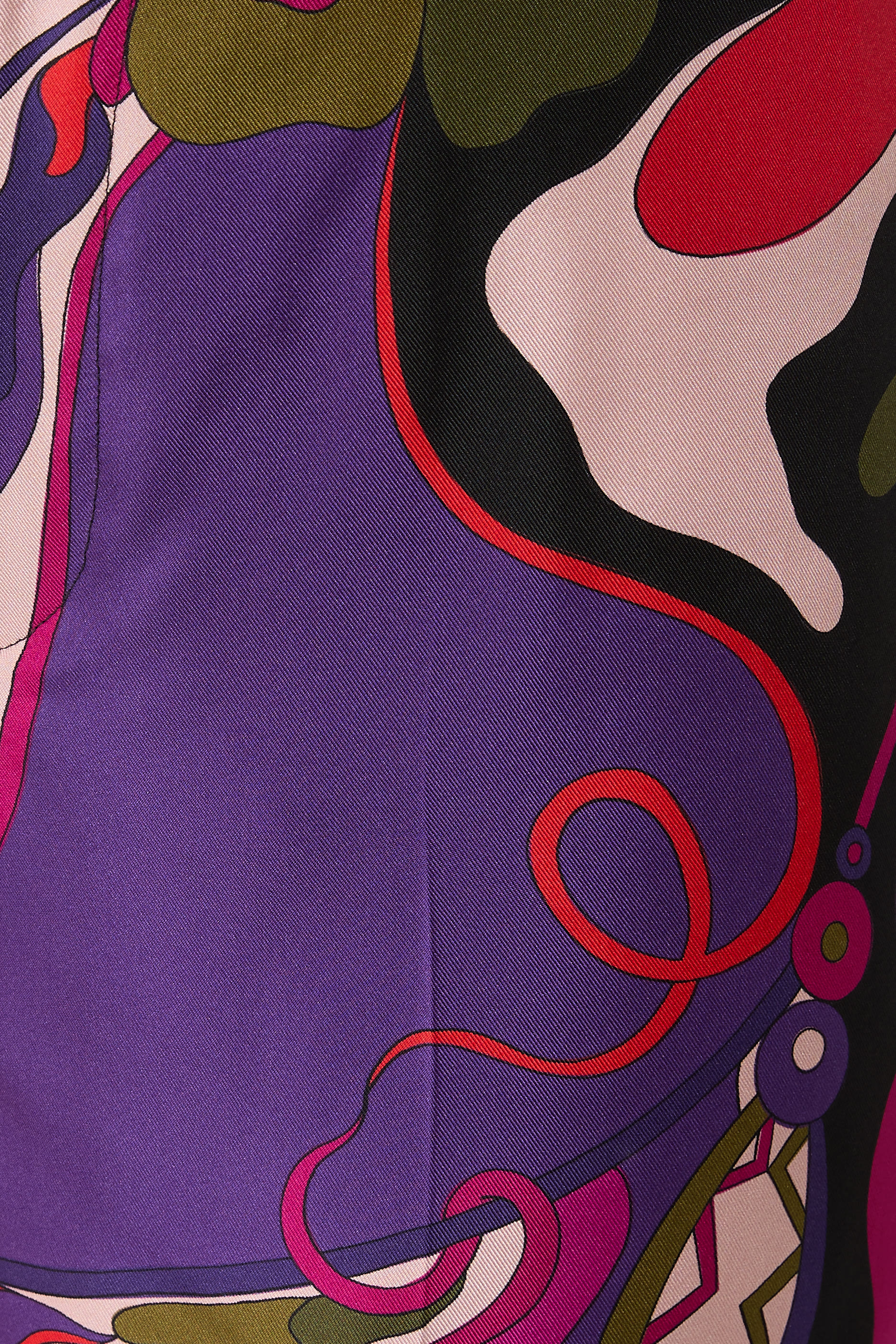 بنطال بيجامة حرير بنقشة أوركيد