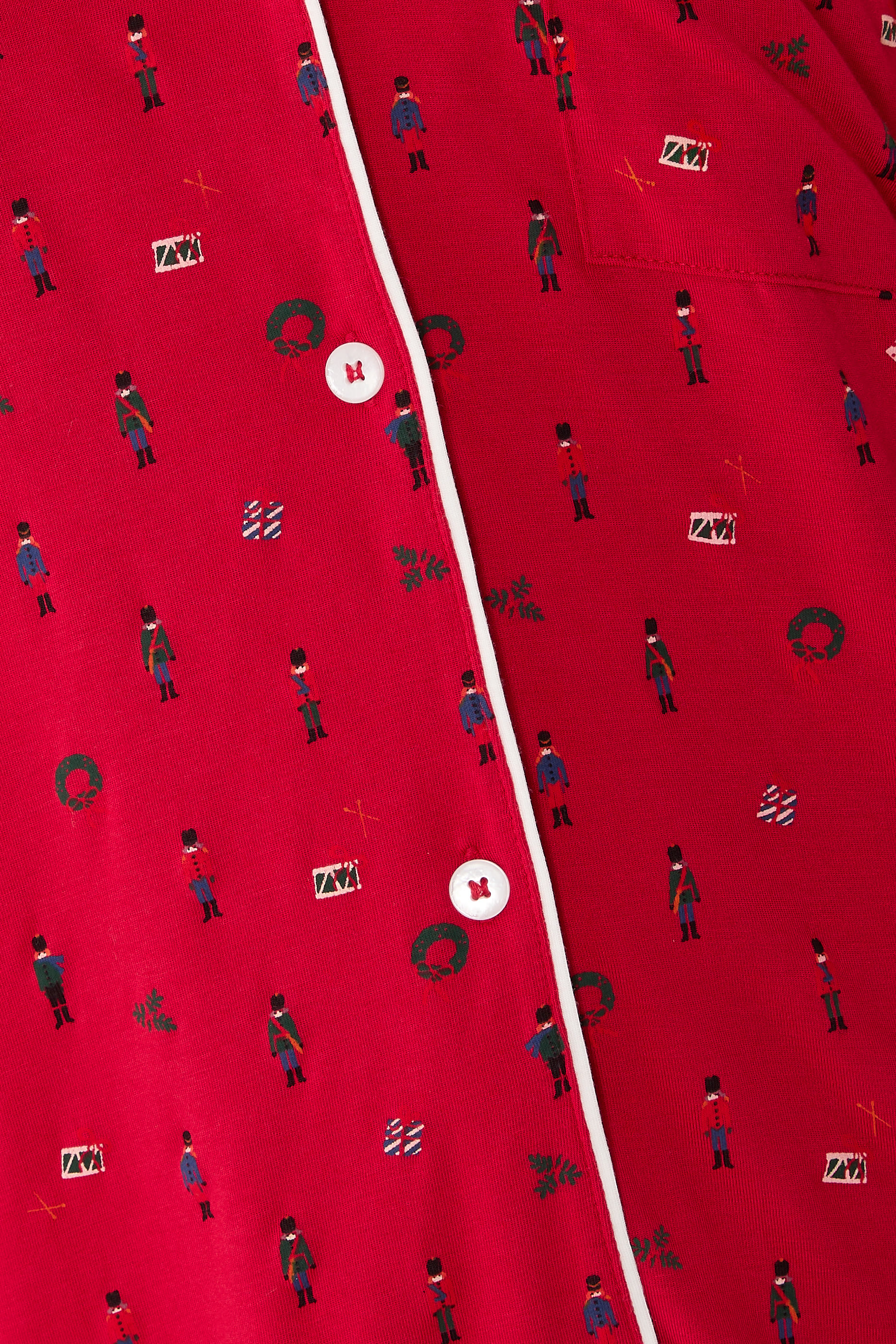 طقم بيجامة جيزيل بقصة طويلة ونقشة تينسيل مودال