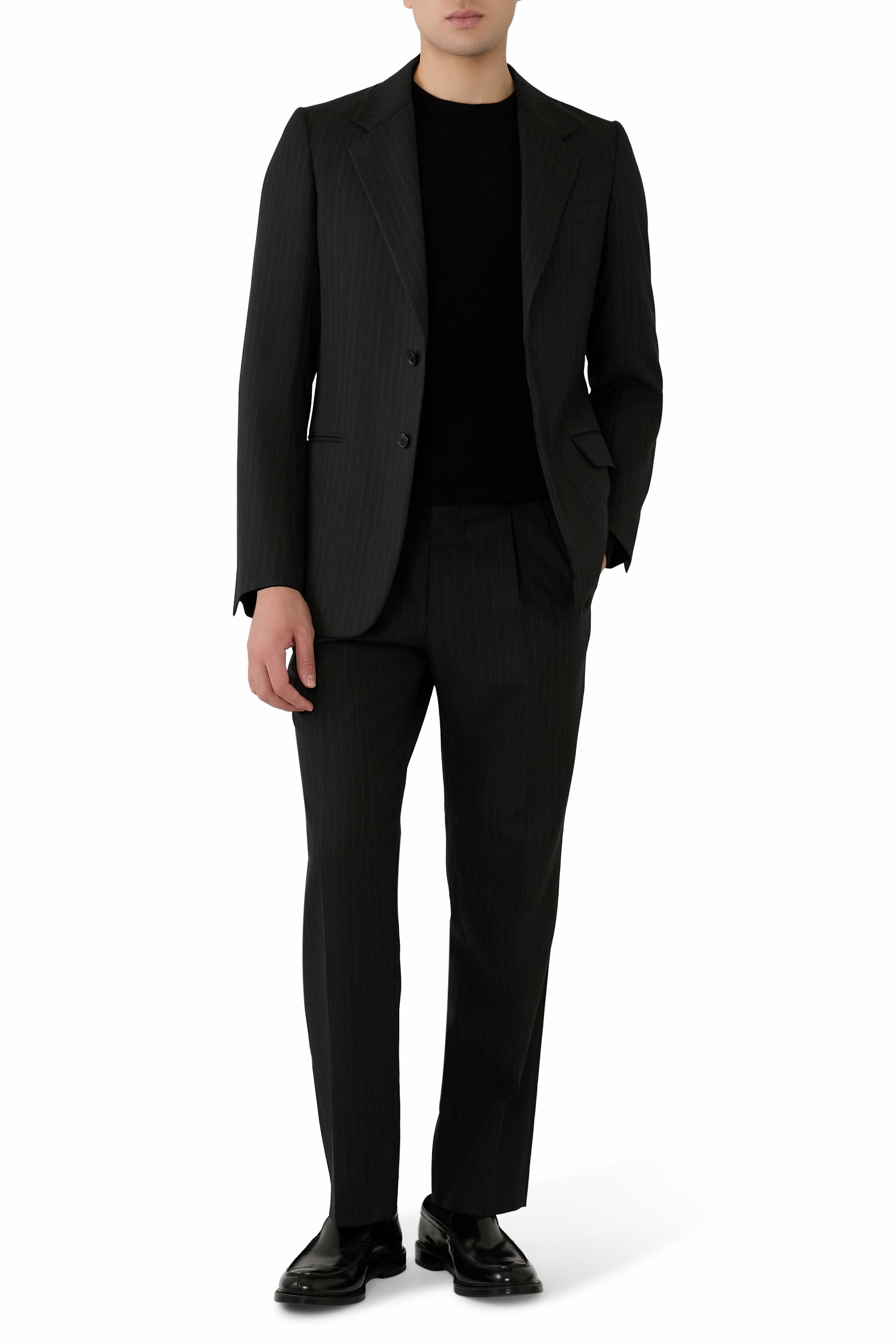 Bluefaced Wool Two-Tuck Slacks