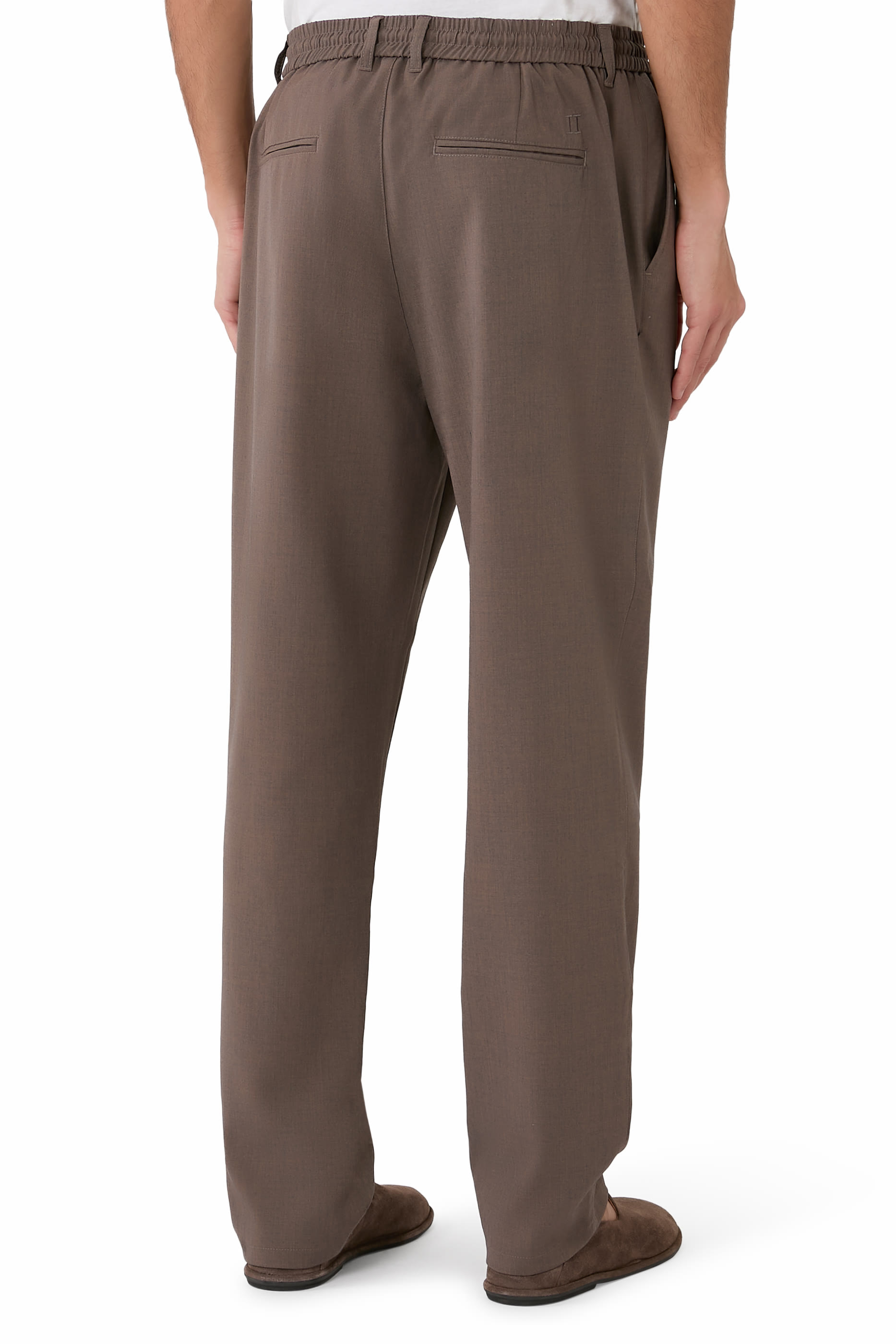 بنطال كومو بقصة ضيقة من الأسفل تويل خفيف الوزن