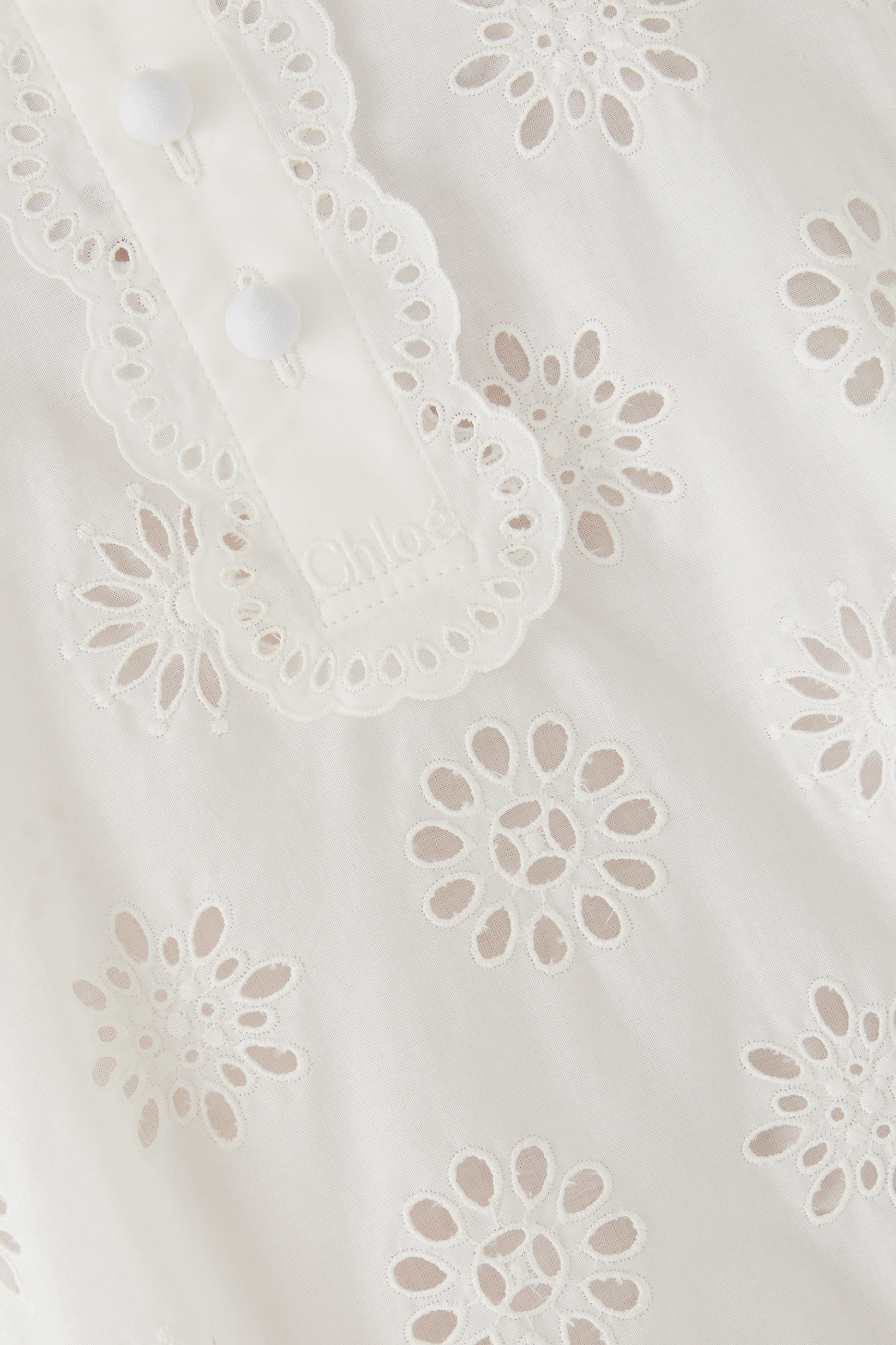 فستان قصير بأكمام طويلة قطن فوال