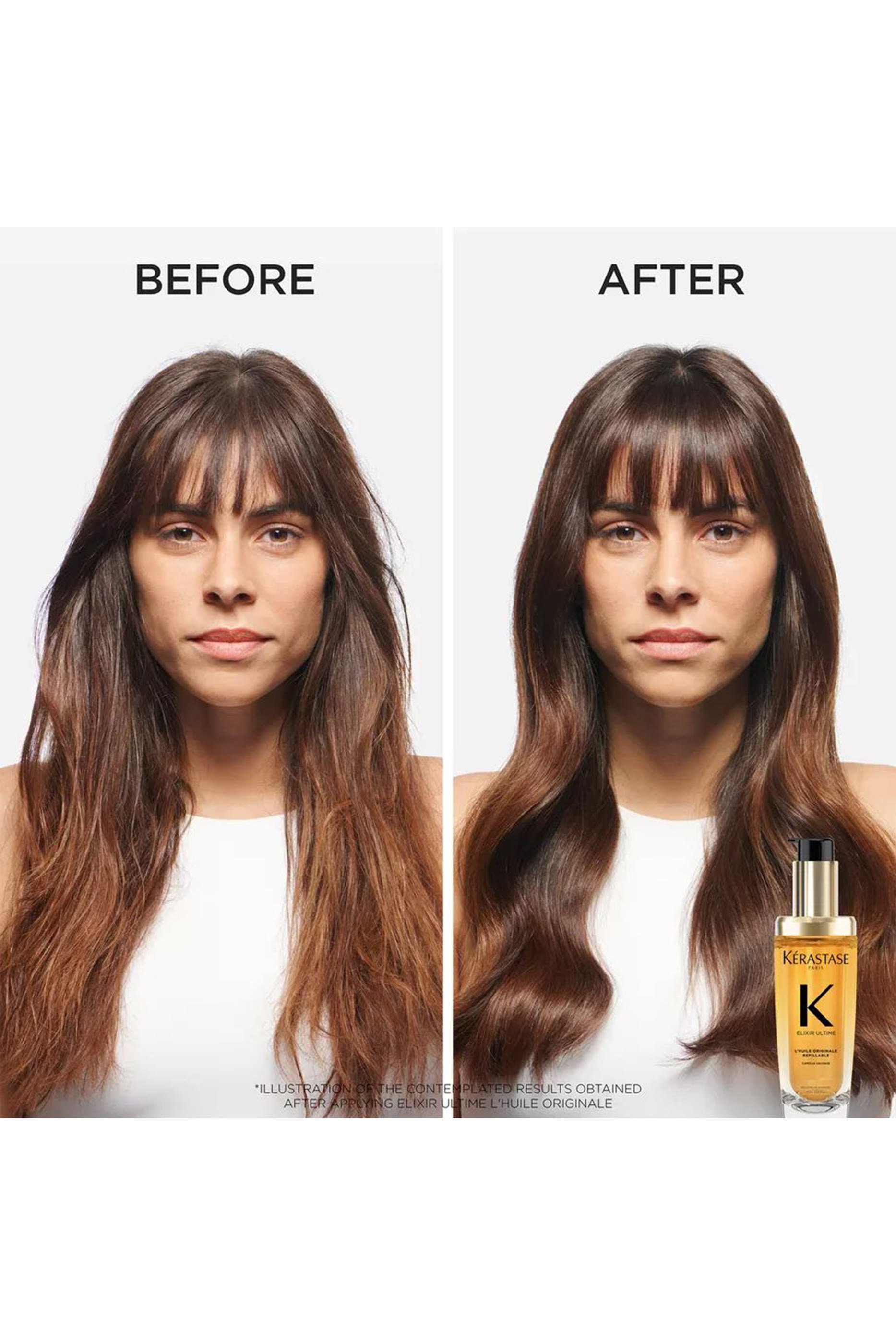 عبوة زيت إليكسير ألتيمت لترطيب الشعر قابلة لاعادة الملء