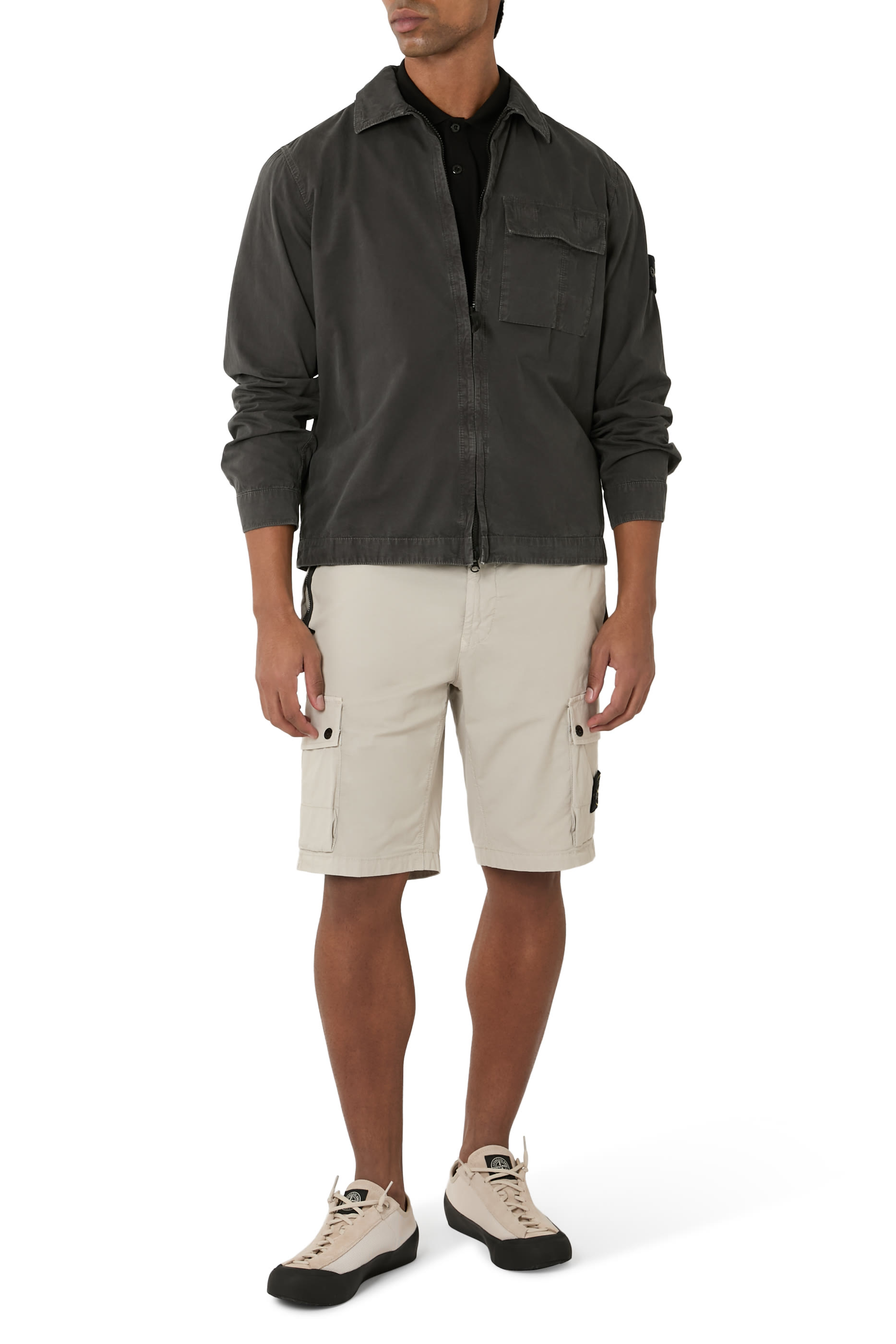 Zip-Up Overshirt with Pocket