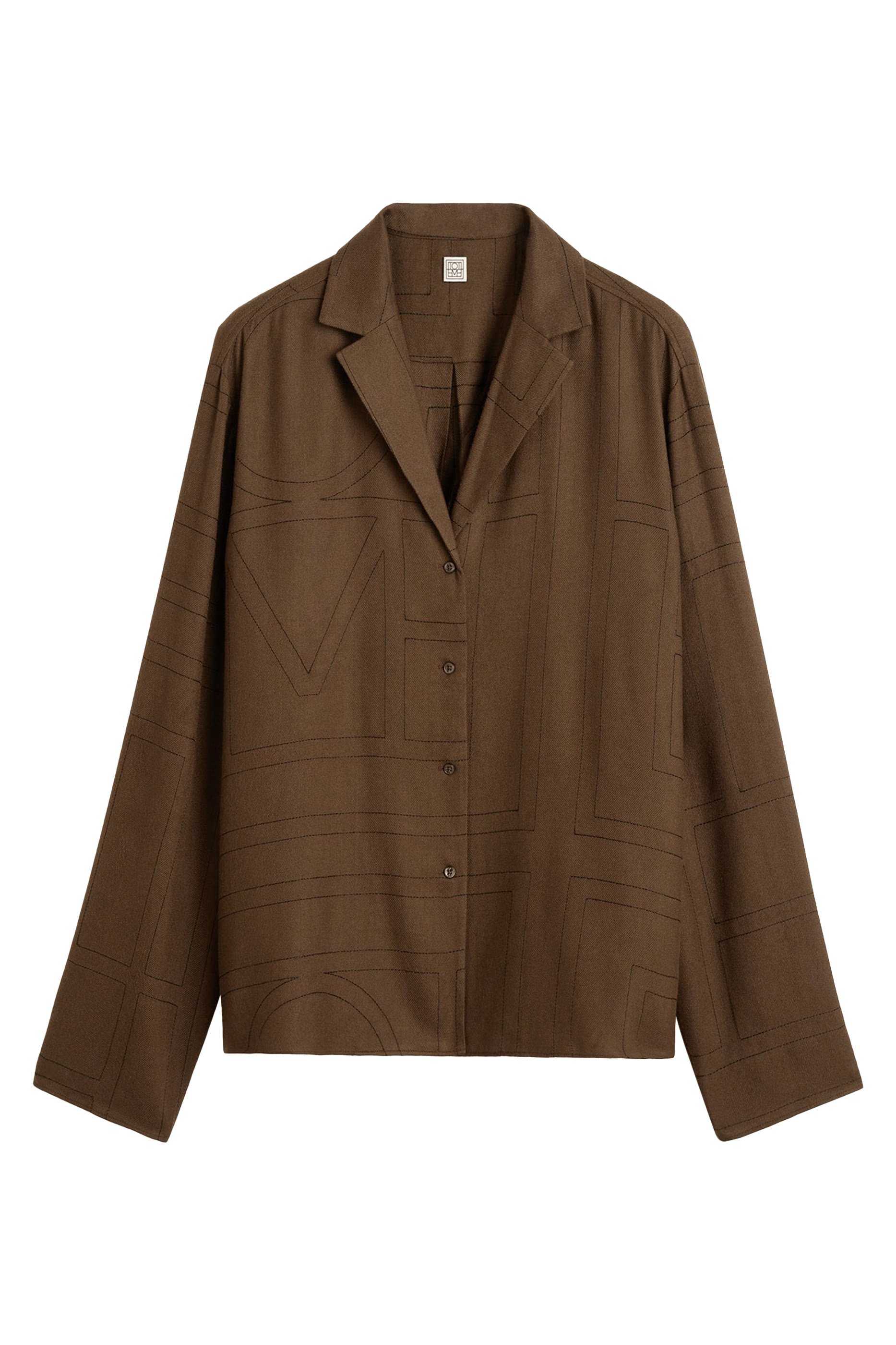 قطعة بيجامة علوية بشعار الماركة فلانيل