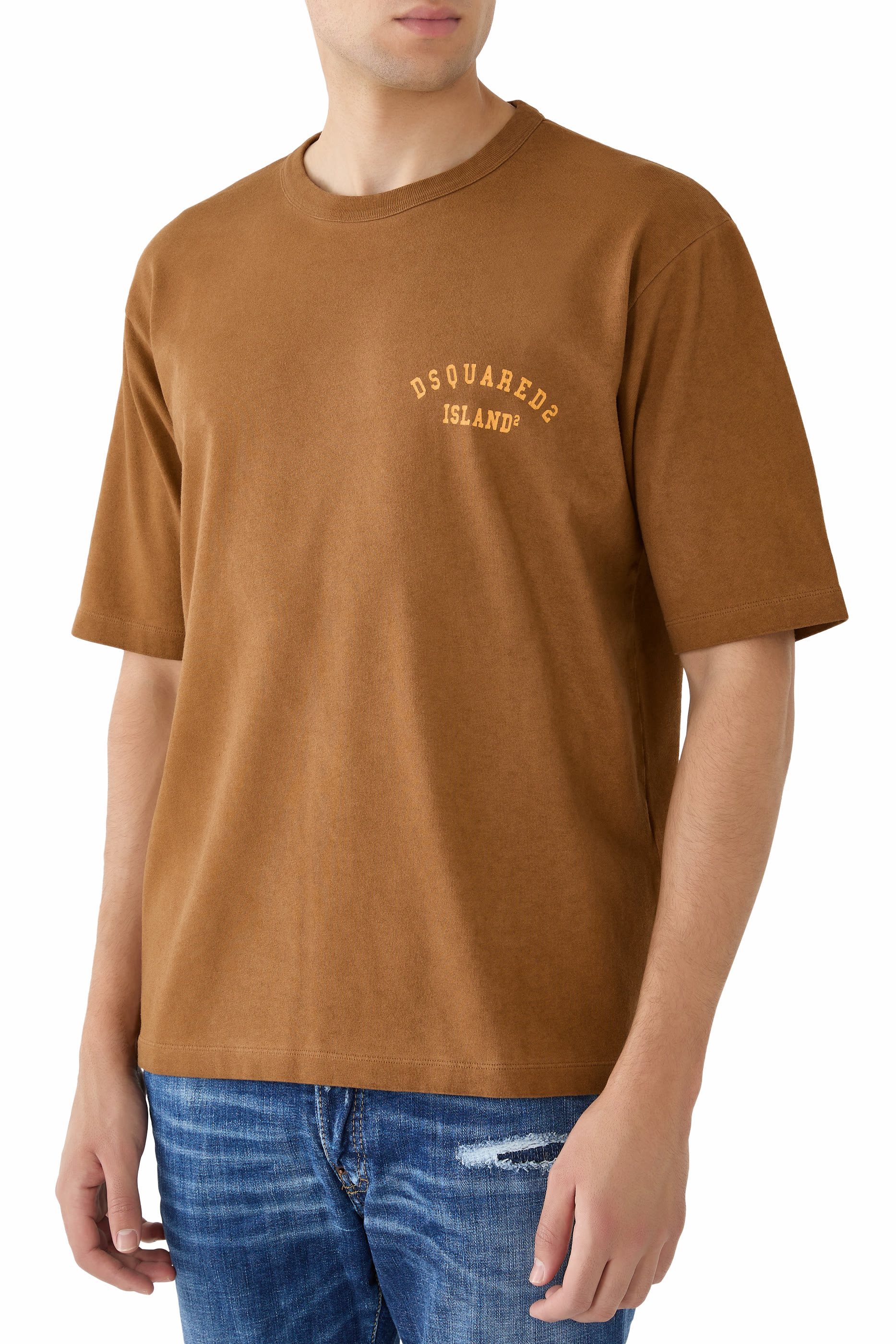 تيشيرت مصبوغ فينتج بقصة واسعة