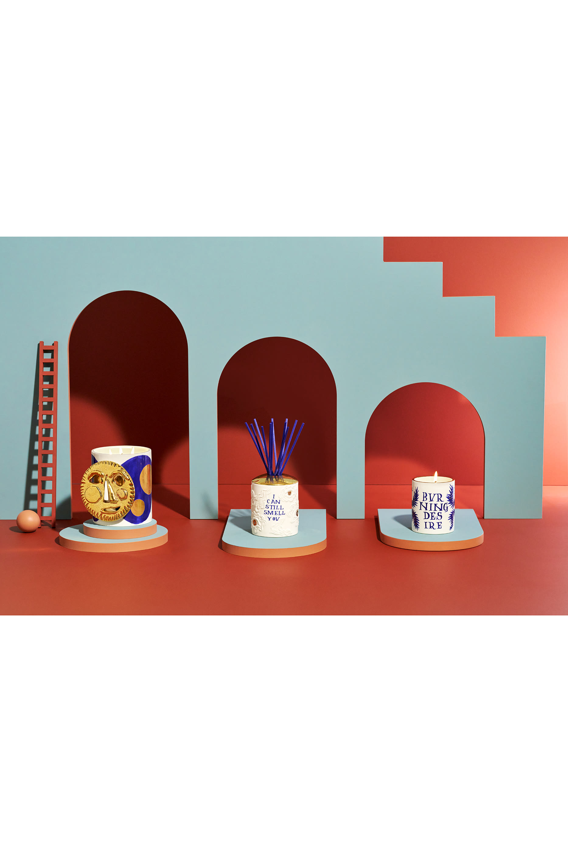 شمعة فيتي فيرت روان هوفمان بنقشة بيرنينج ديزاير