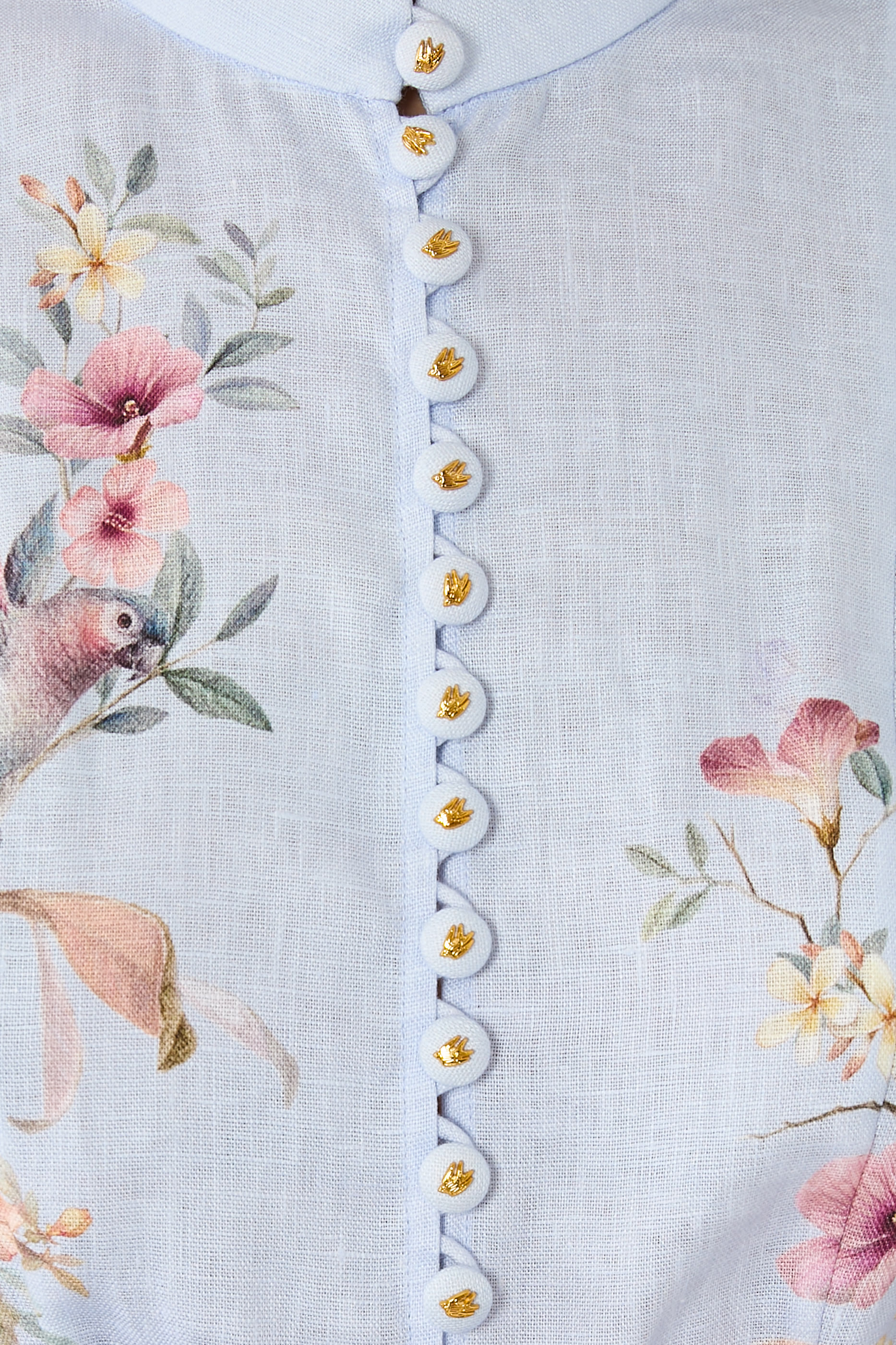 فستان ريبالين قصير بأززرار