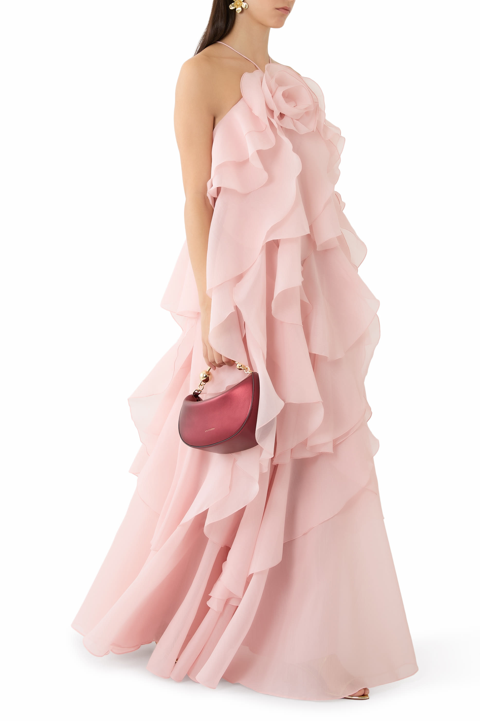 فستان باندوريا طويل بطيات