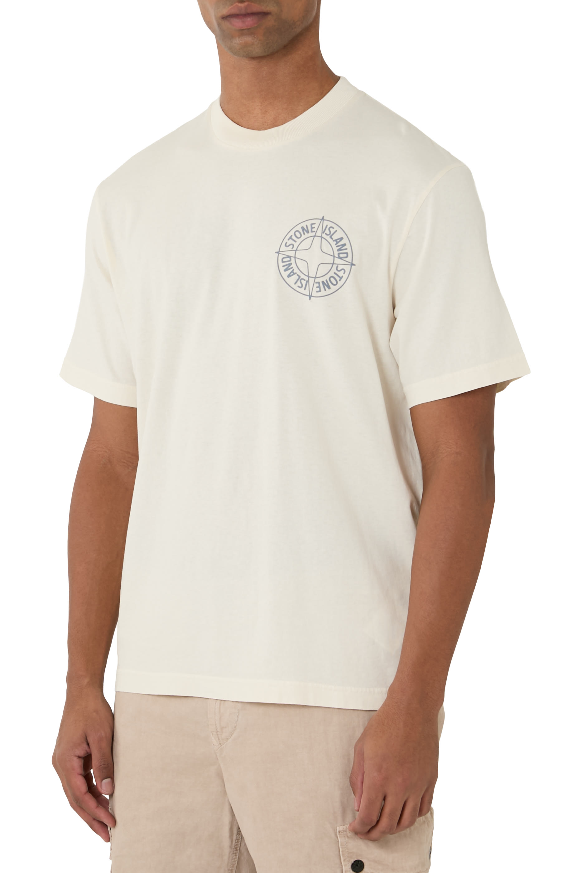 'Outline Compass&rsquo; Print T-Shirt 