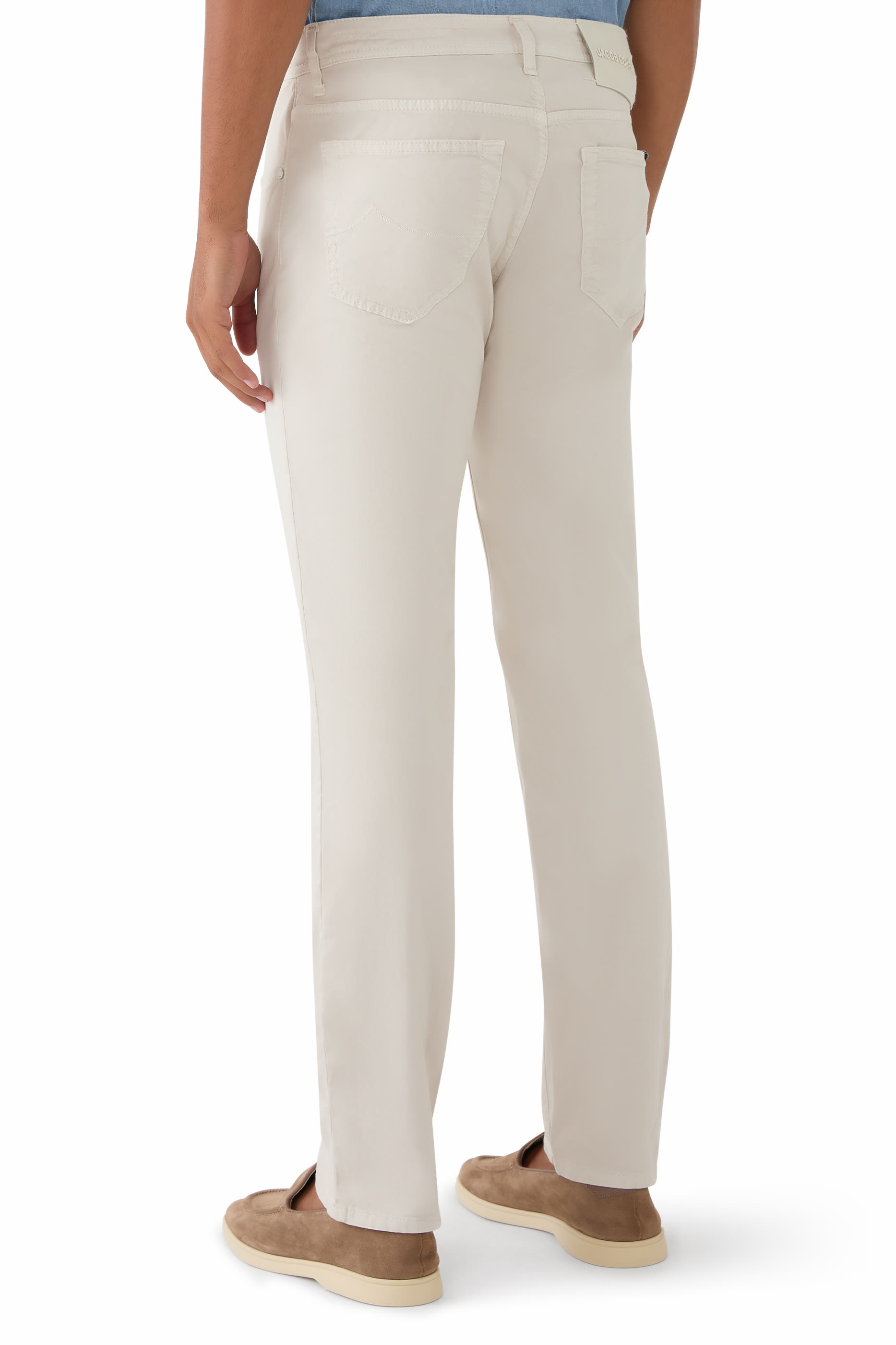 بنطال بارد بقصة ضيقة عادية وخمس جيوب