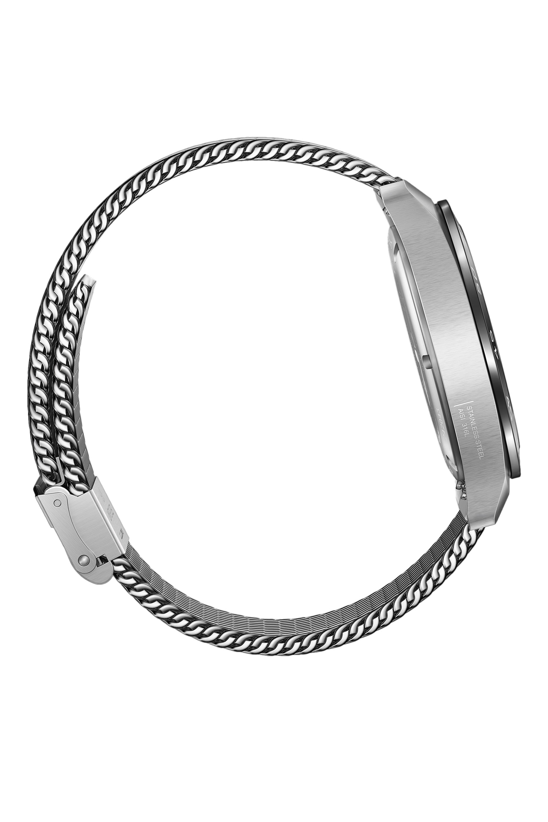 ساعة كرونوغراف سويس ارمي، ستانلس ستيل وخامة شبكية