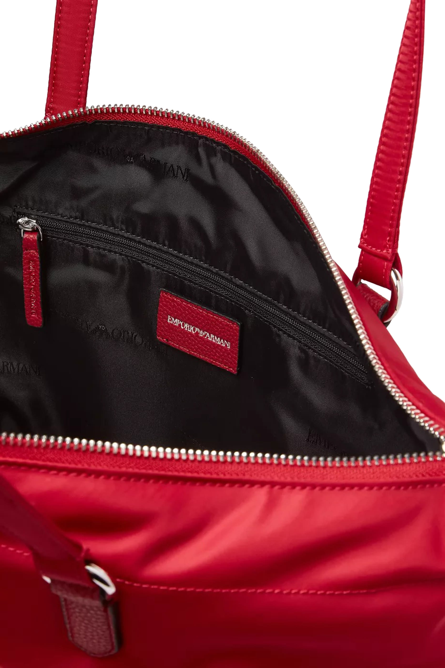 حقيبة يد نايلون معاد دويره بحلية بشعار الماركة