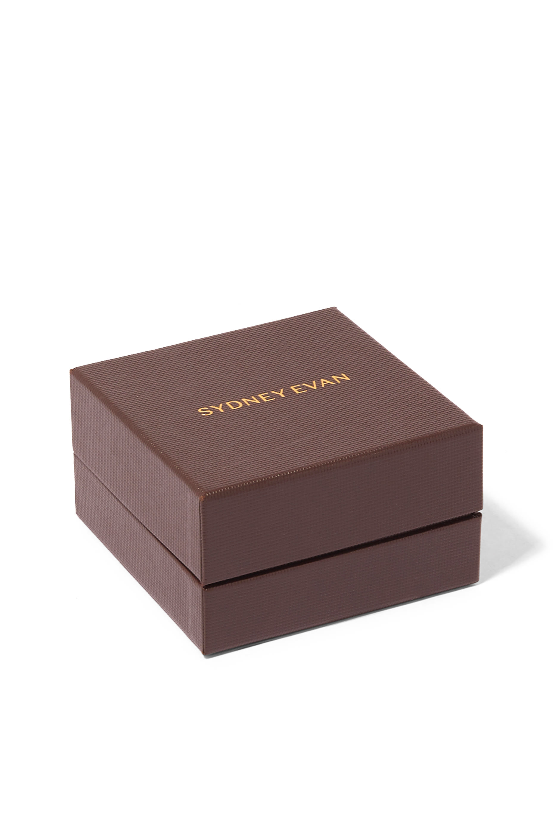 قرط صغير منفرد بتصميم عين حسود مرصع بالماس واللازورد ذهب أصفر عيار 14