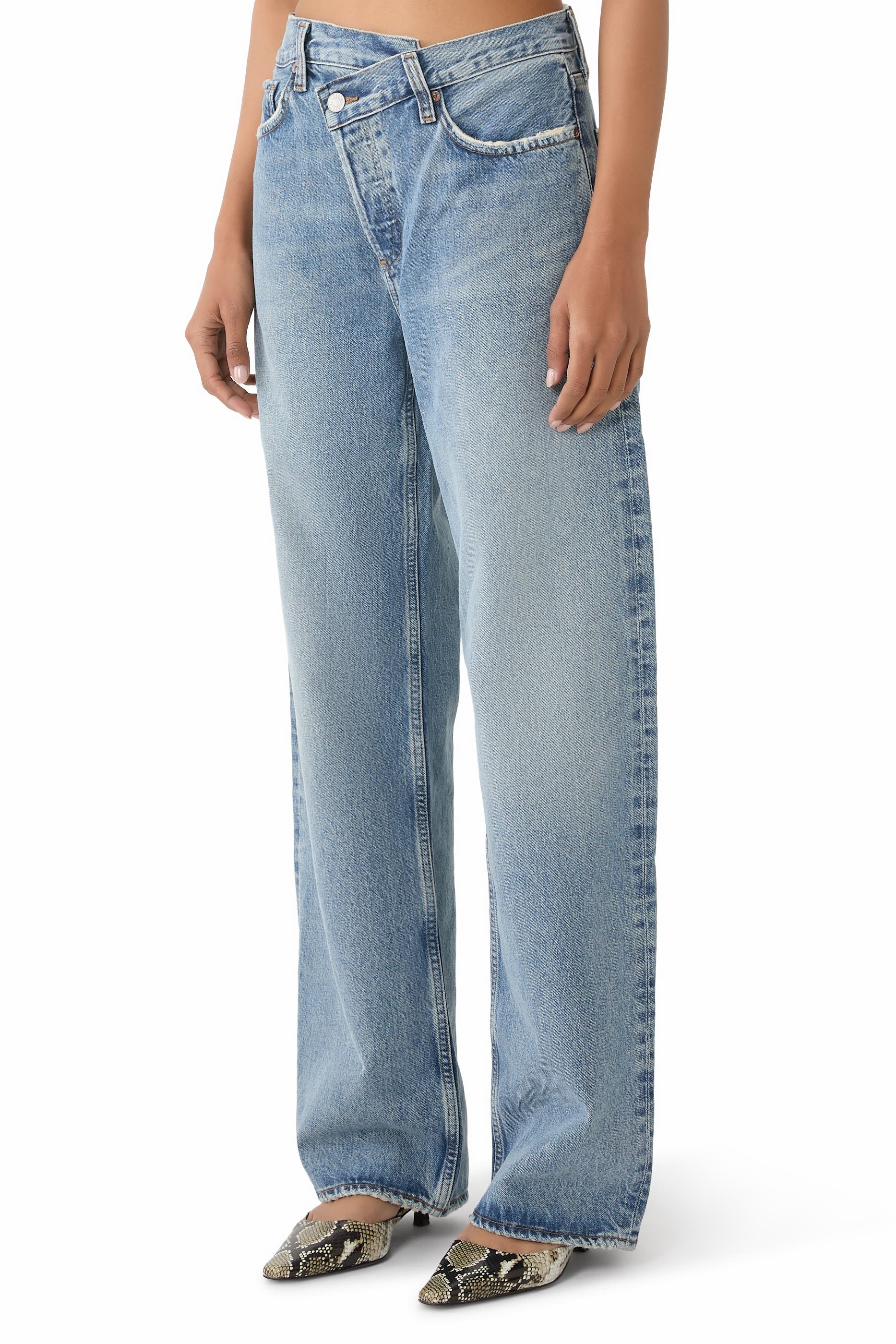 بنطال جينز آرك بتصميم متقاطع