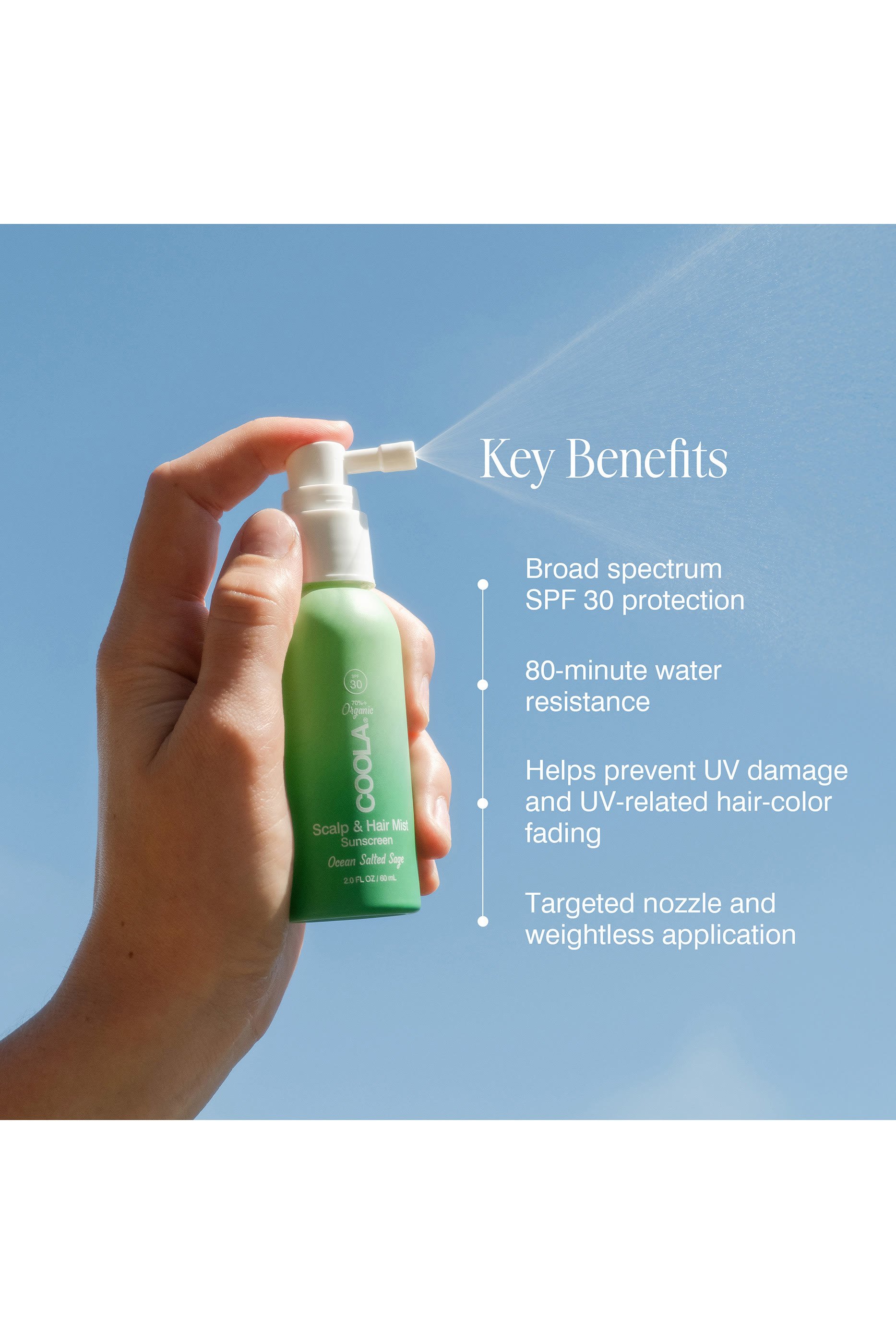 بخاخ واقي من أشعة الشمس لفروة الرأس والشعر بعامل حماية SPF 30