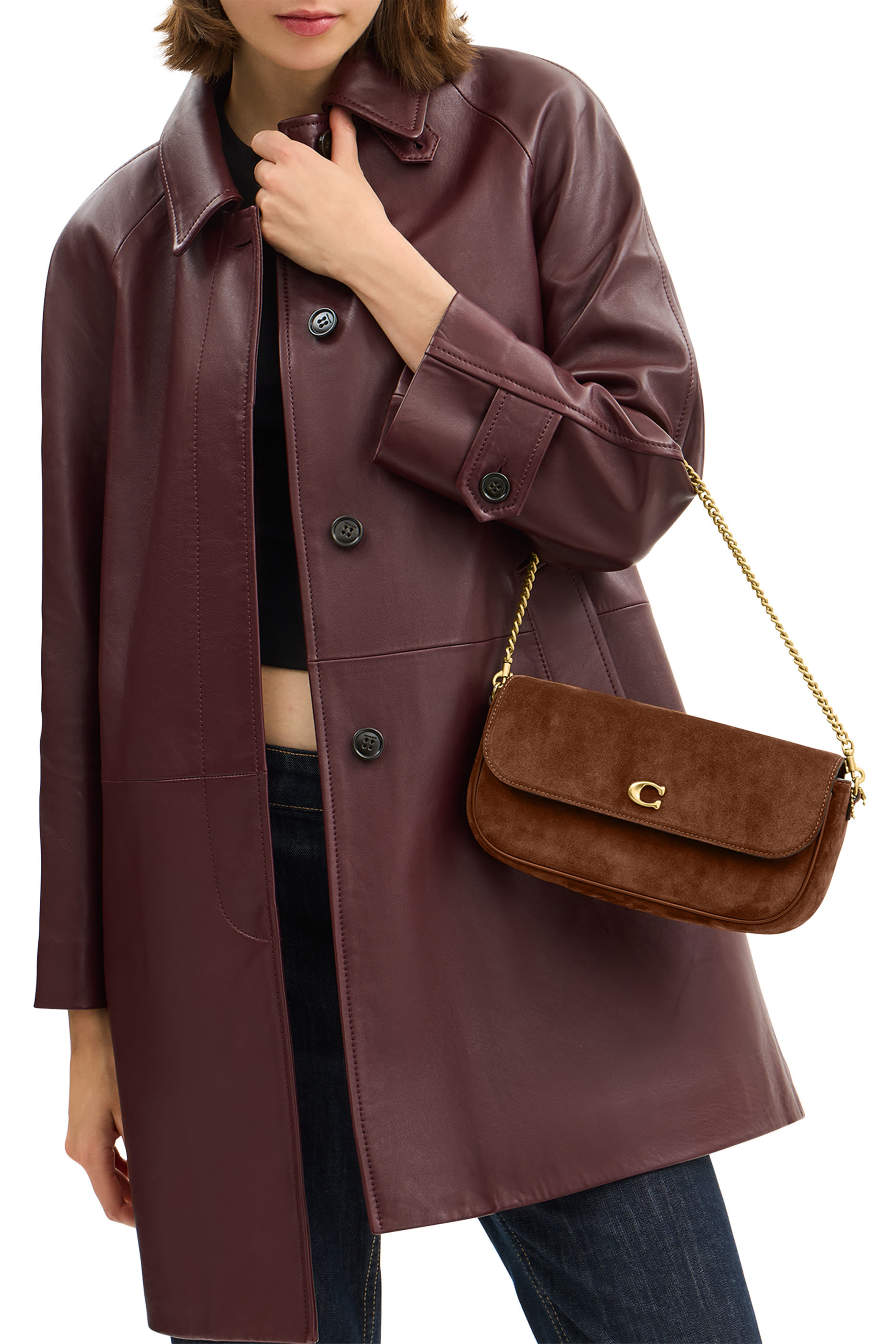 حقيبة بروك بغطاء قلاب وسلسلة