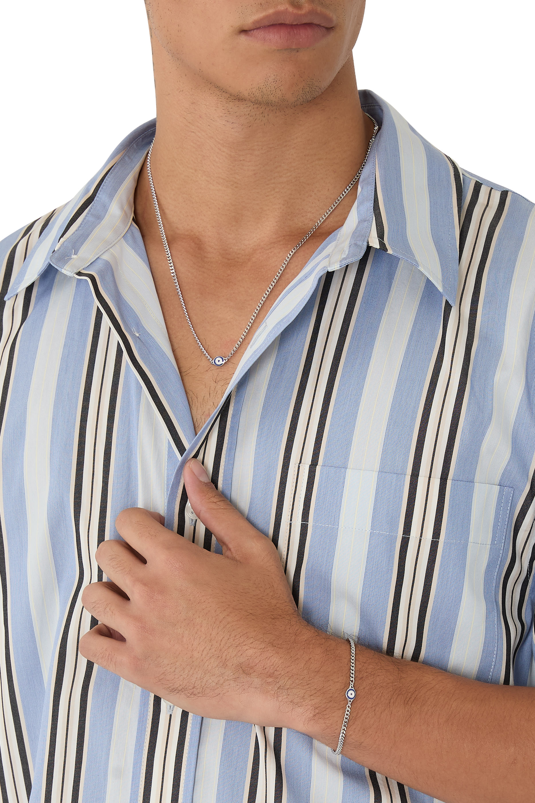 قلادة بدلاية بتصميم عين، معدن