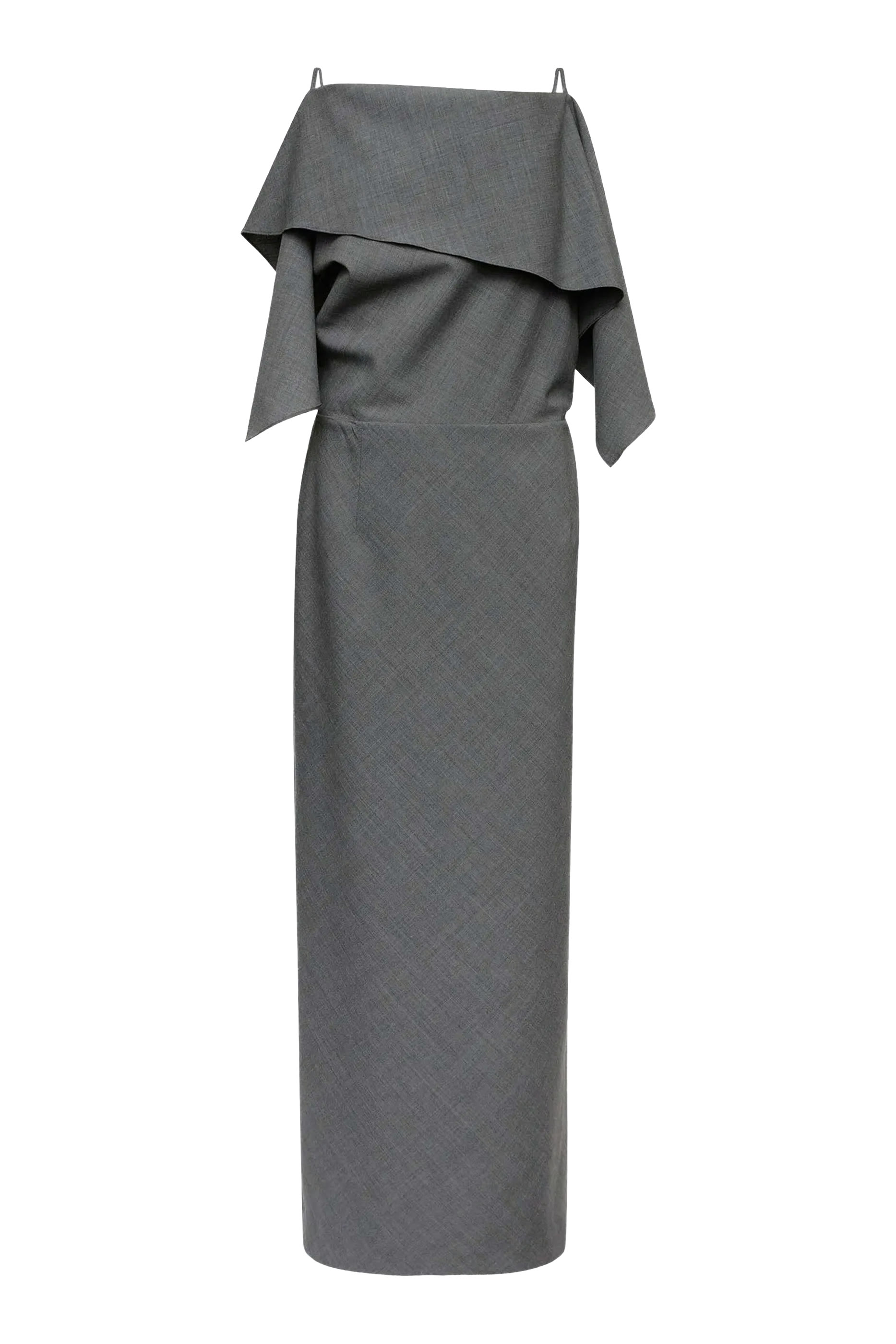 فستان بجزء مطوي صوف