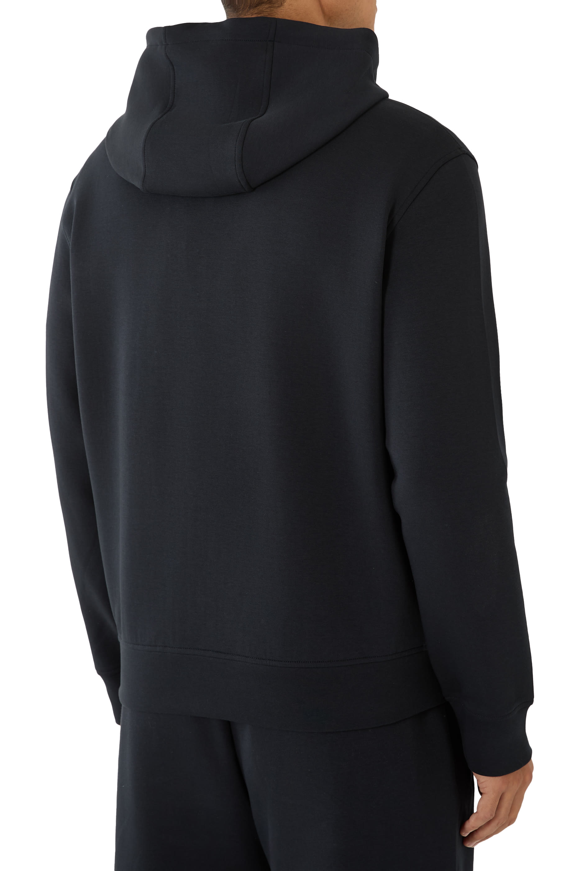 هودي بسحاب وتطريز شعار الماركة