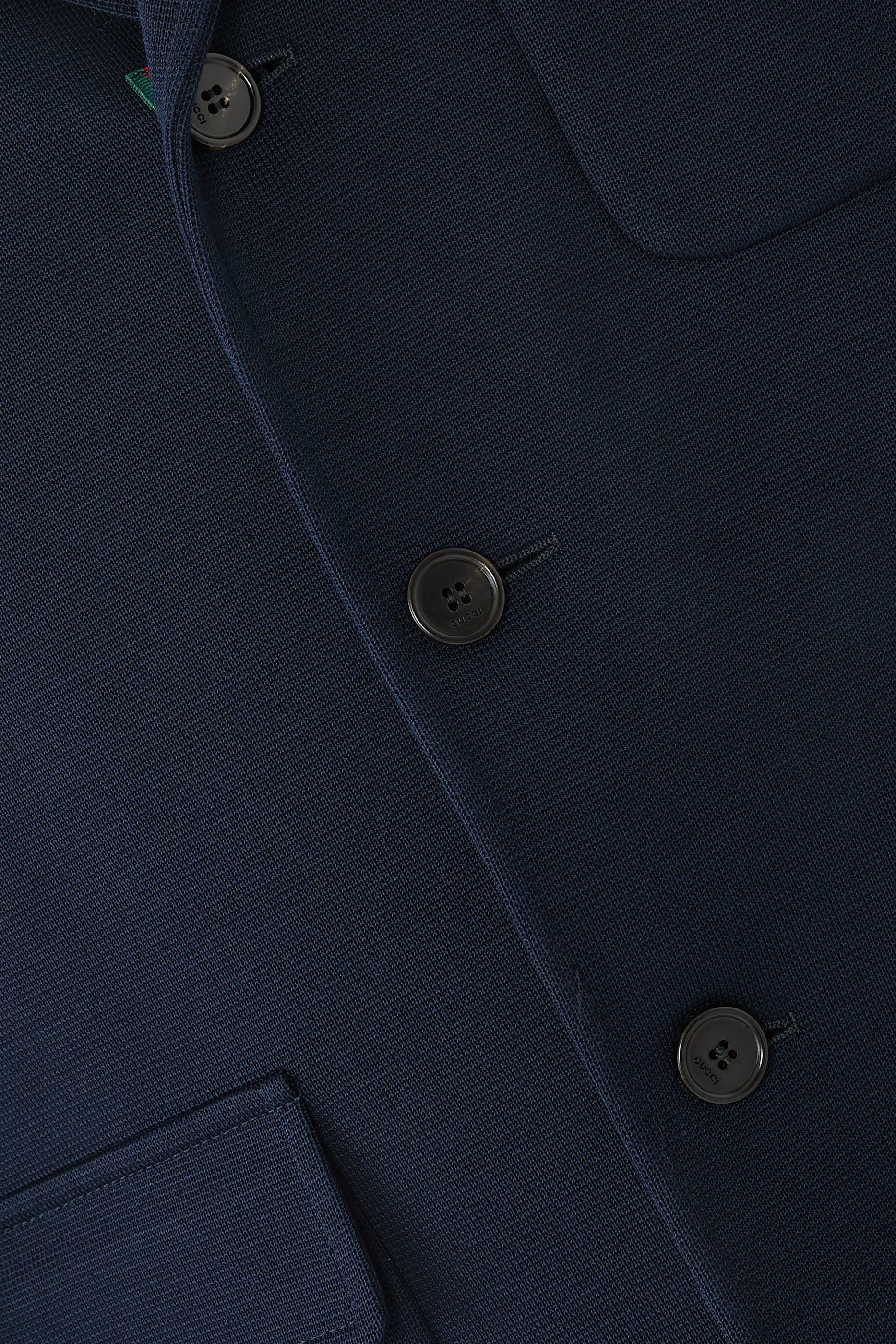 جاكيت بصف أزرار للإغلاق قطن جيرسيه