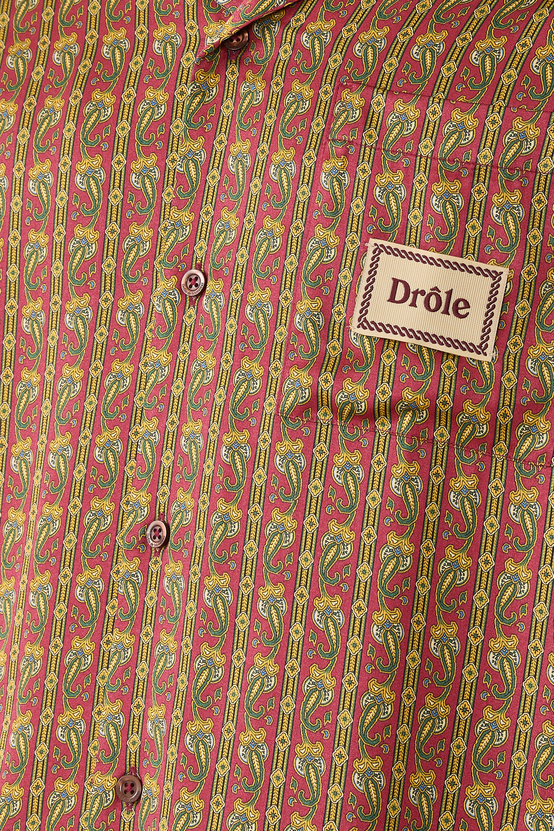 قميص بنقشة بيزلي وجيب