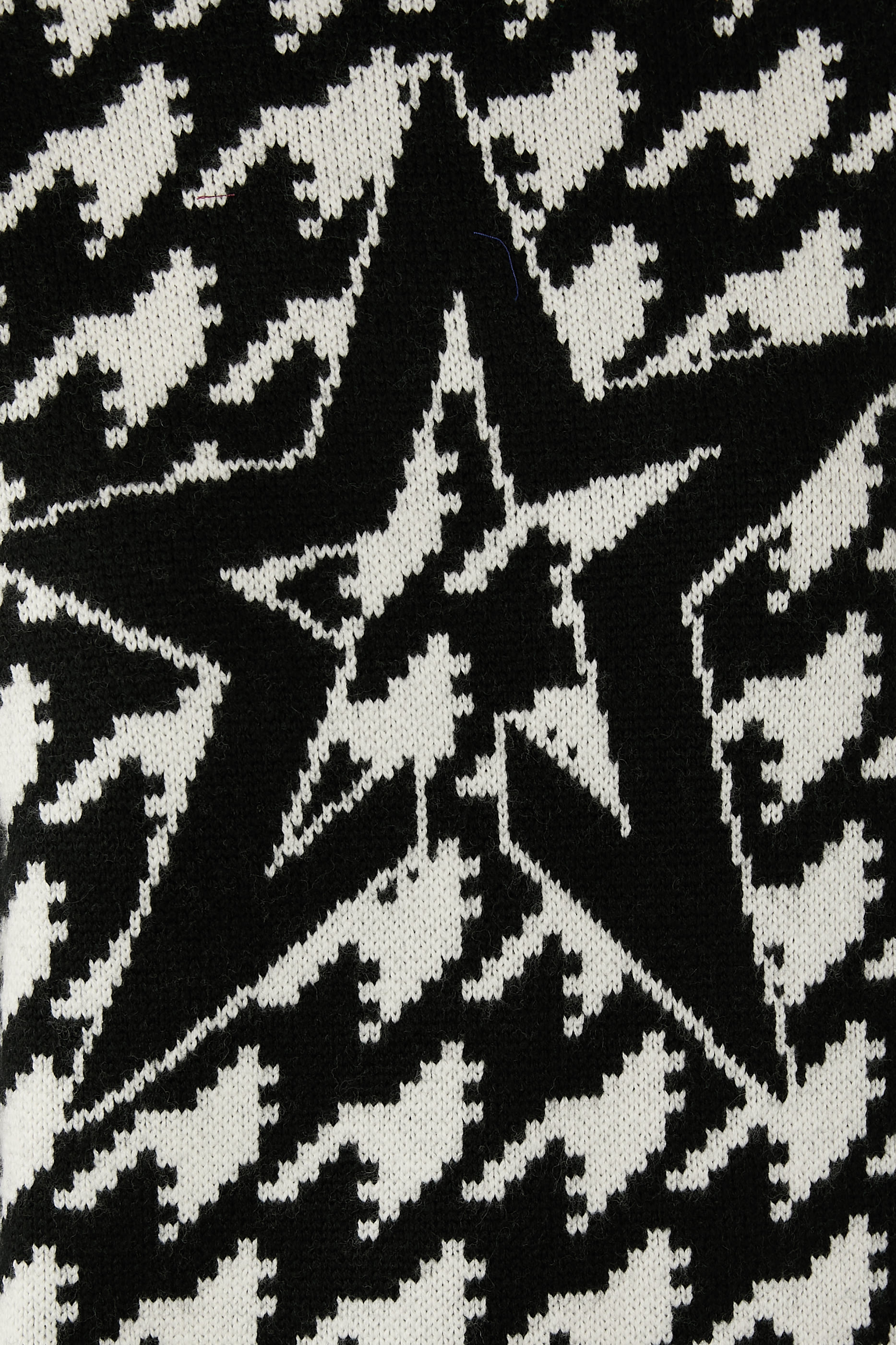 كنزة بنقشة هاوندزتوث كبيرة صوف ميرينو