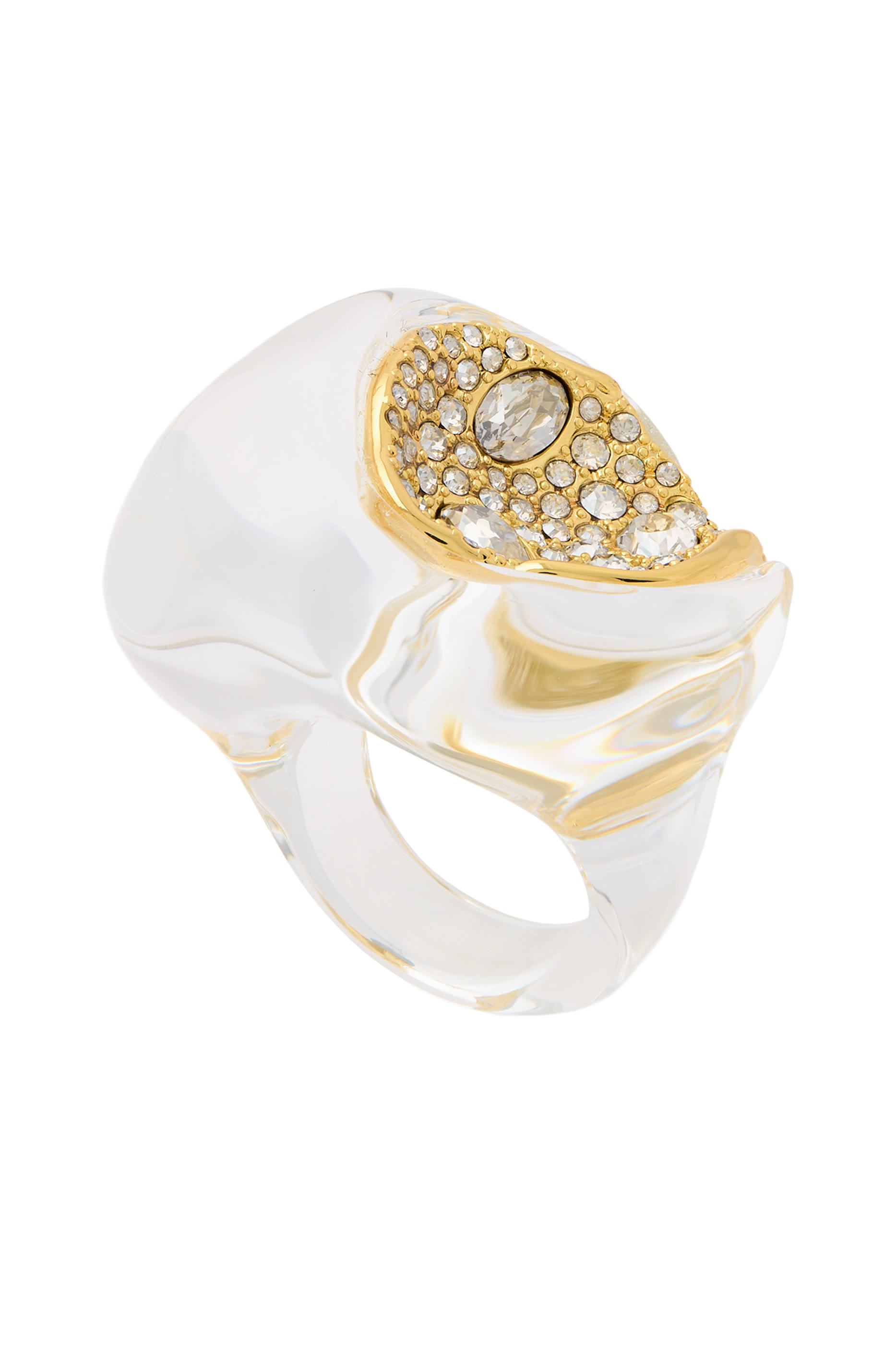 خاتم جيود مرصَع بكريستال بافيه ولوسيت مصبوب