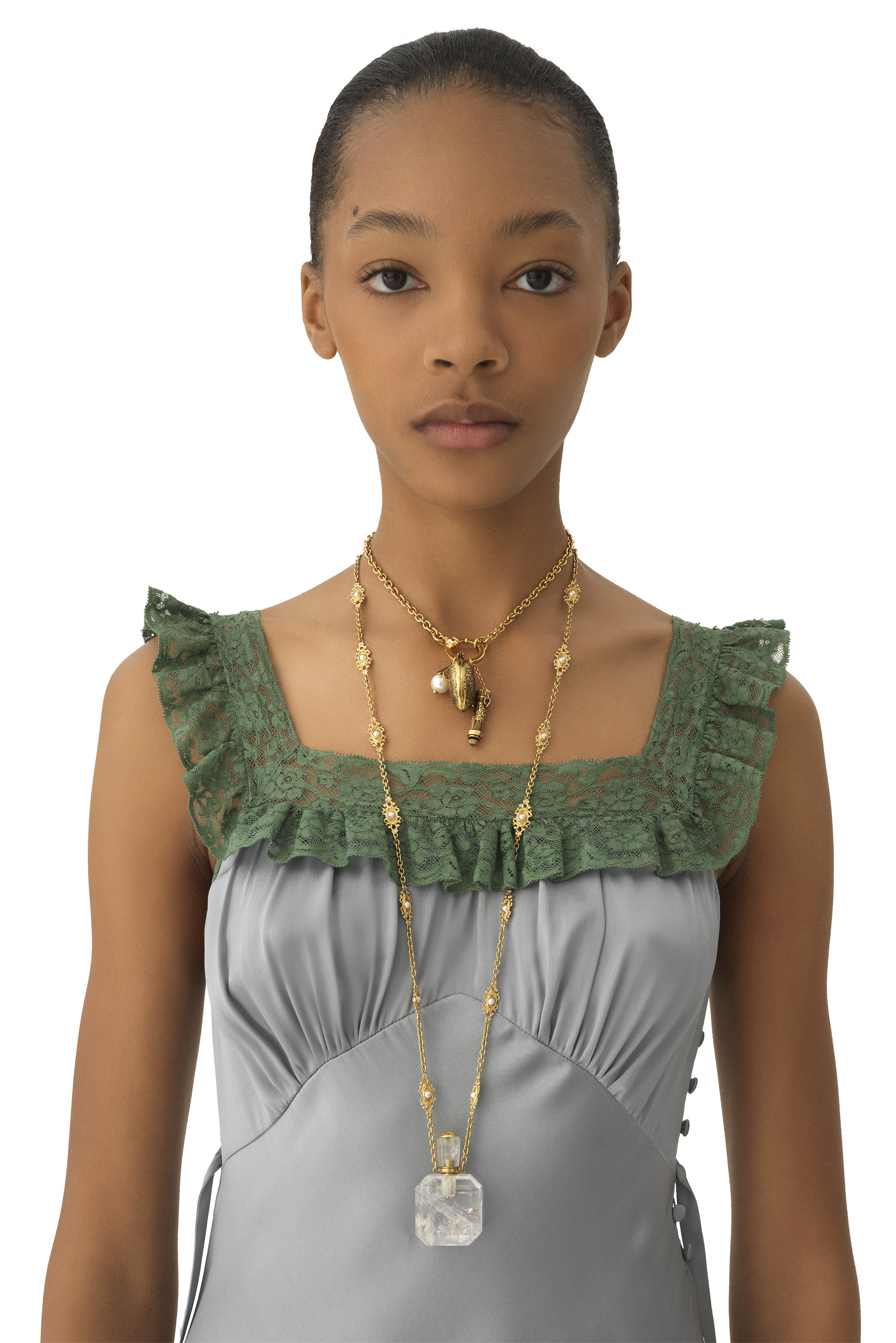 فستان بلا اكمام بقصة مستقيمة حرير