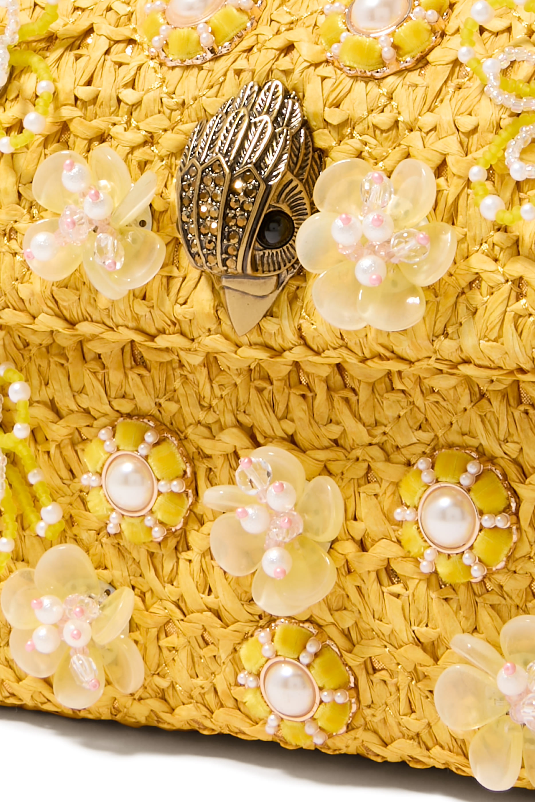 حقيبة كروس بودي كينسينغتون صغيرة بتأثير رافيا