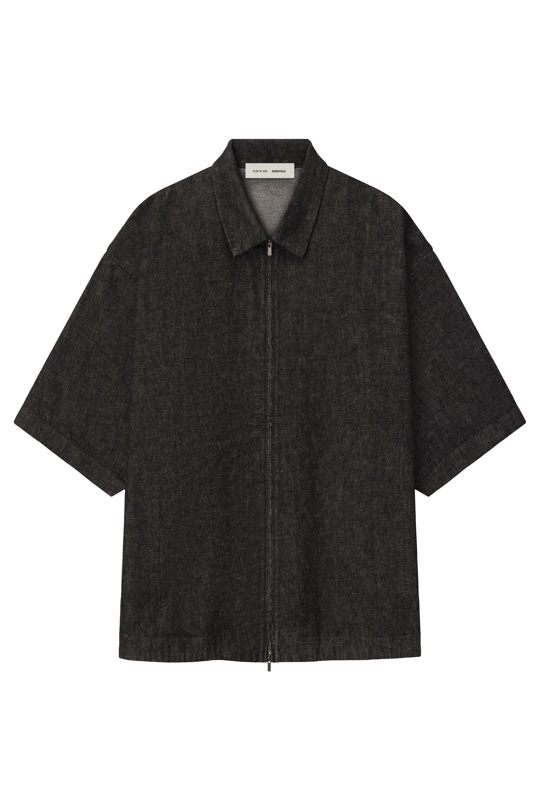 قميص عمال بسحّاب كامل دينم