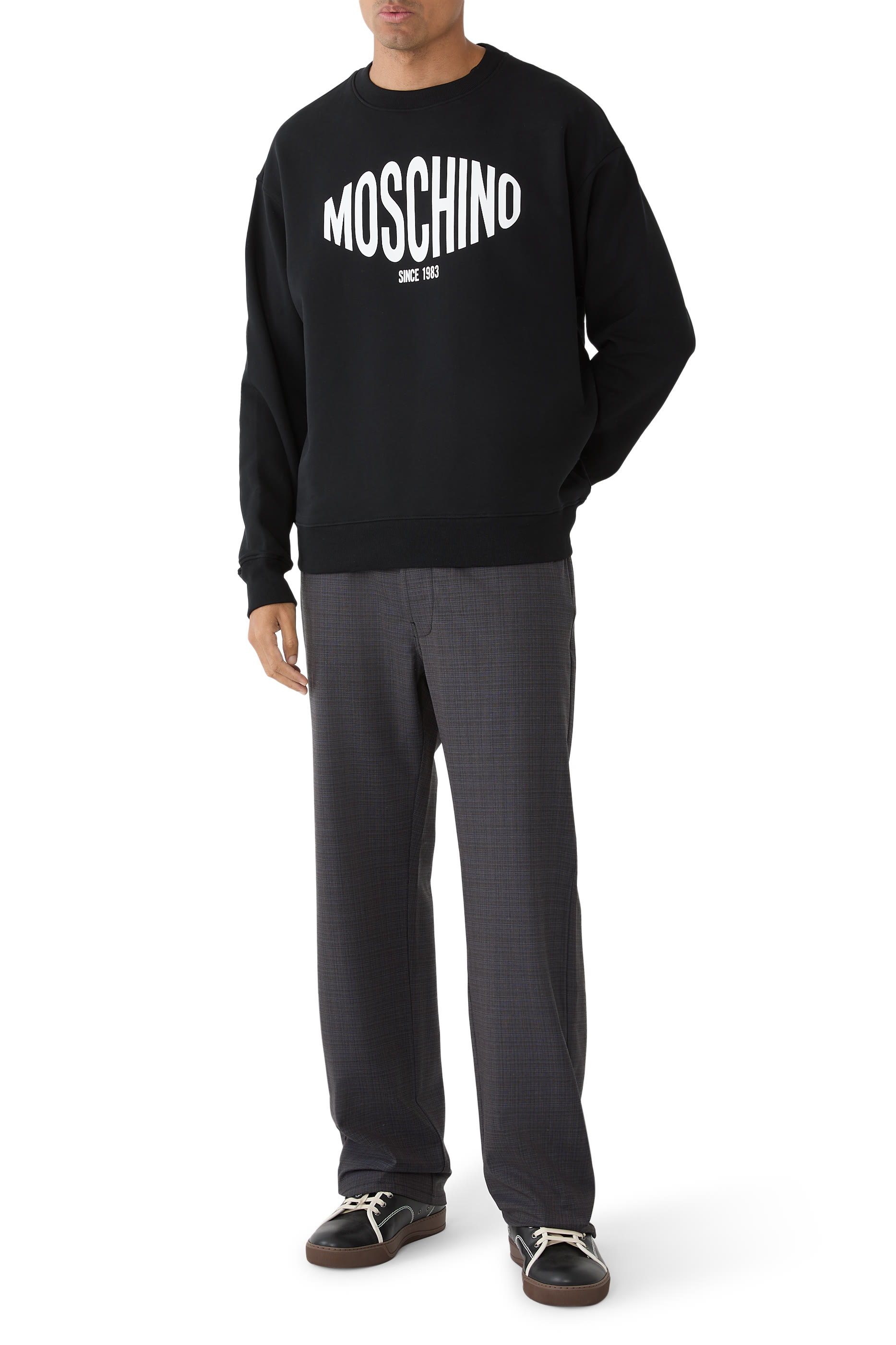 بنطال صوف بنقشة مربعات