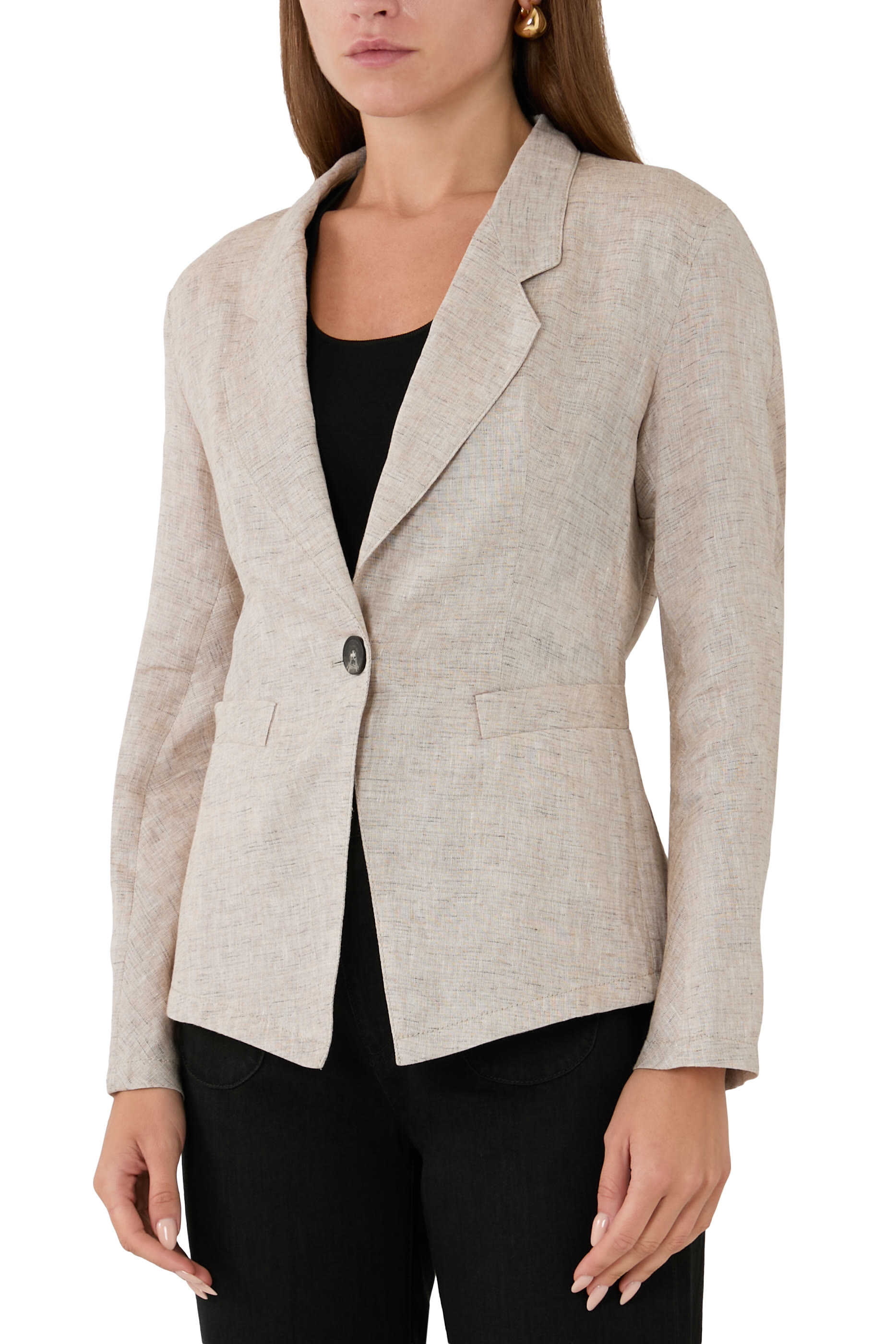 Lapel Collar Single-Breasted Blazer