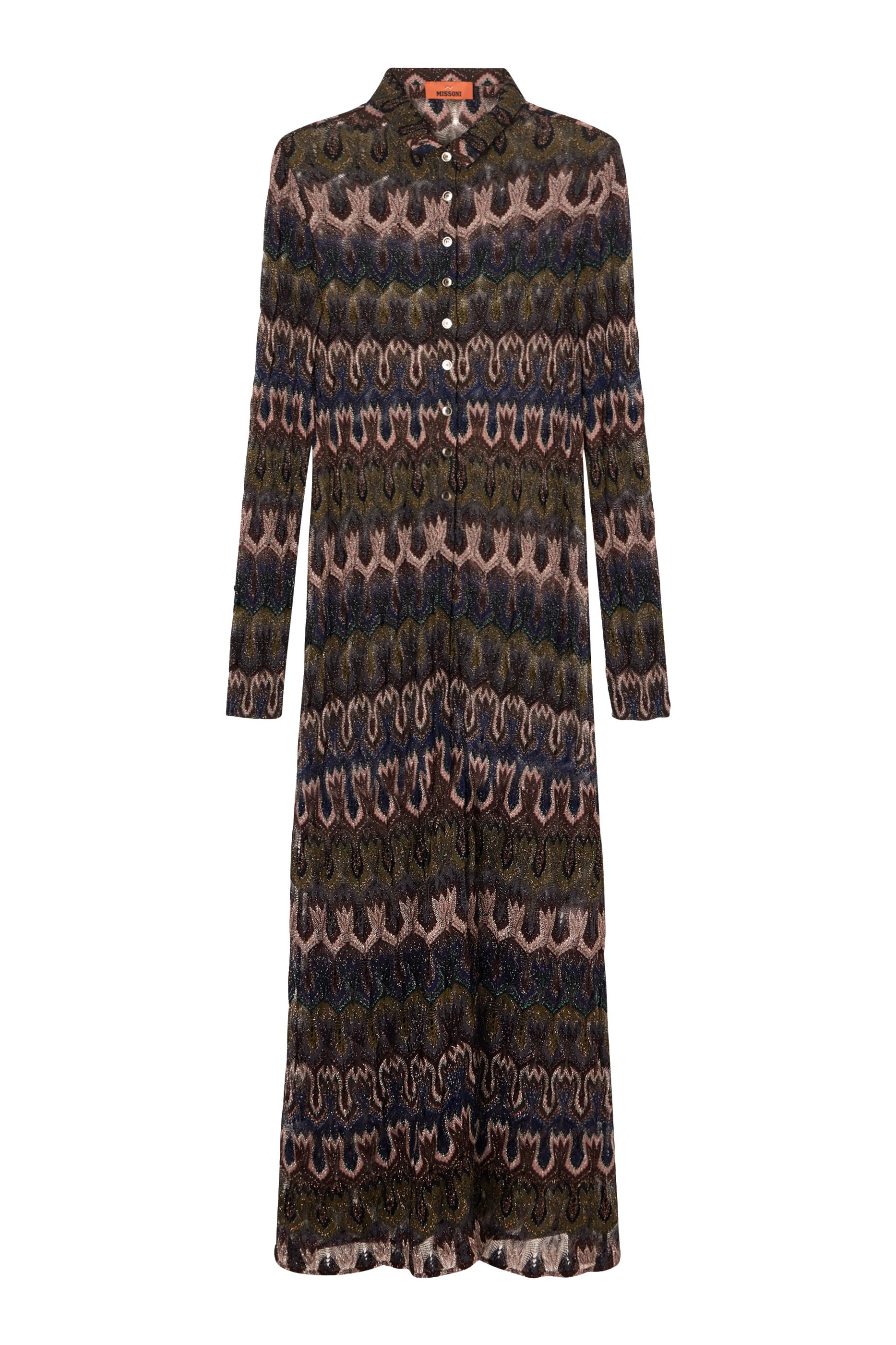 كارديغان طويل بنقشة أرابيسك دانتيل