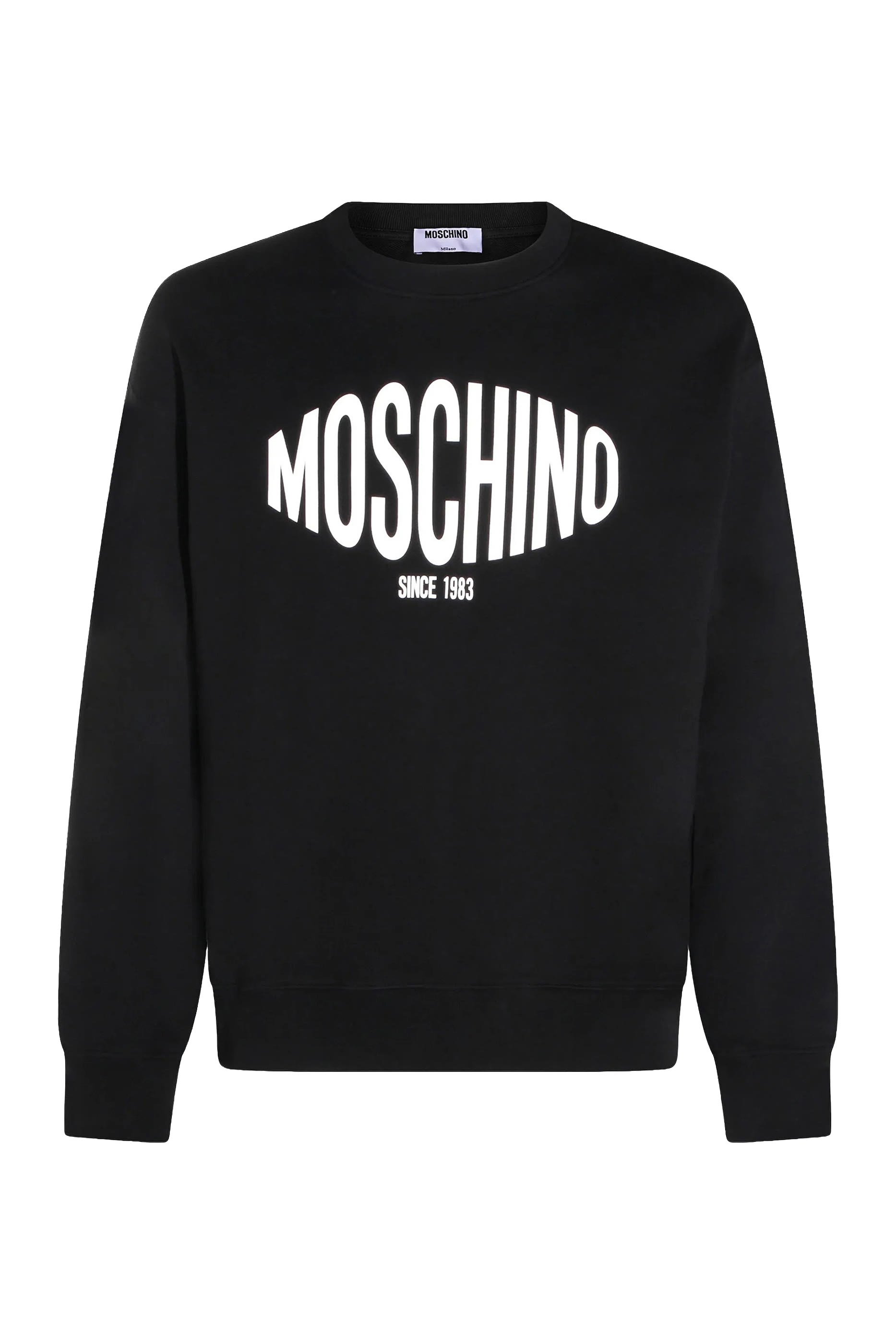 سويت شيرت بياقة ضيقة بشعار الماركة