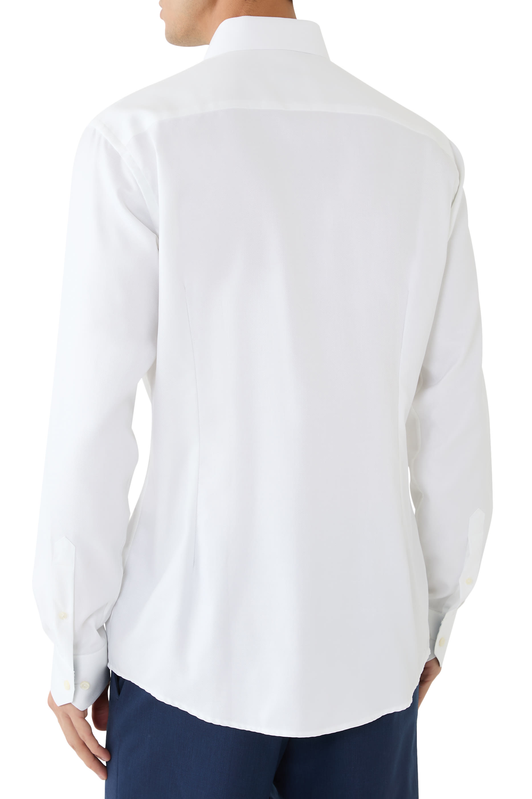 قميص تويل بارز الملمس بنقشة هندسية