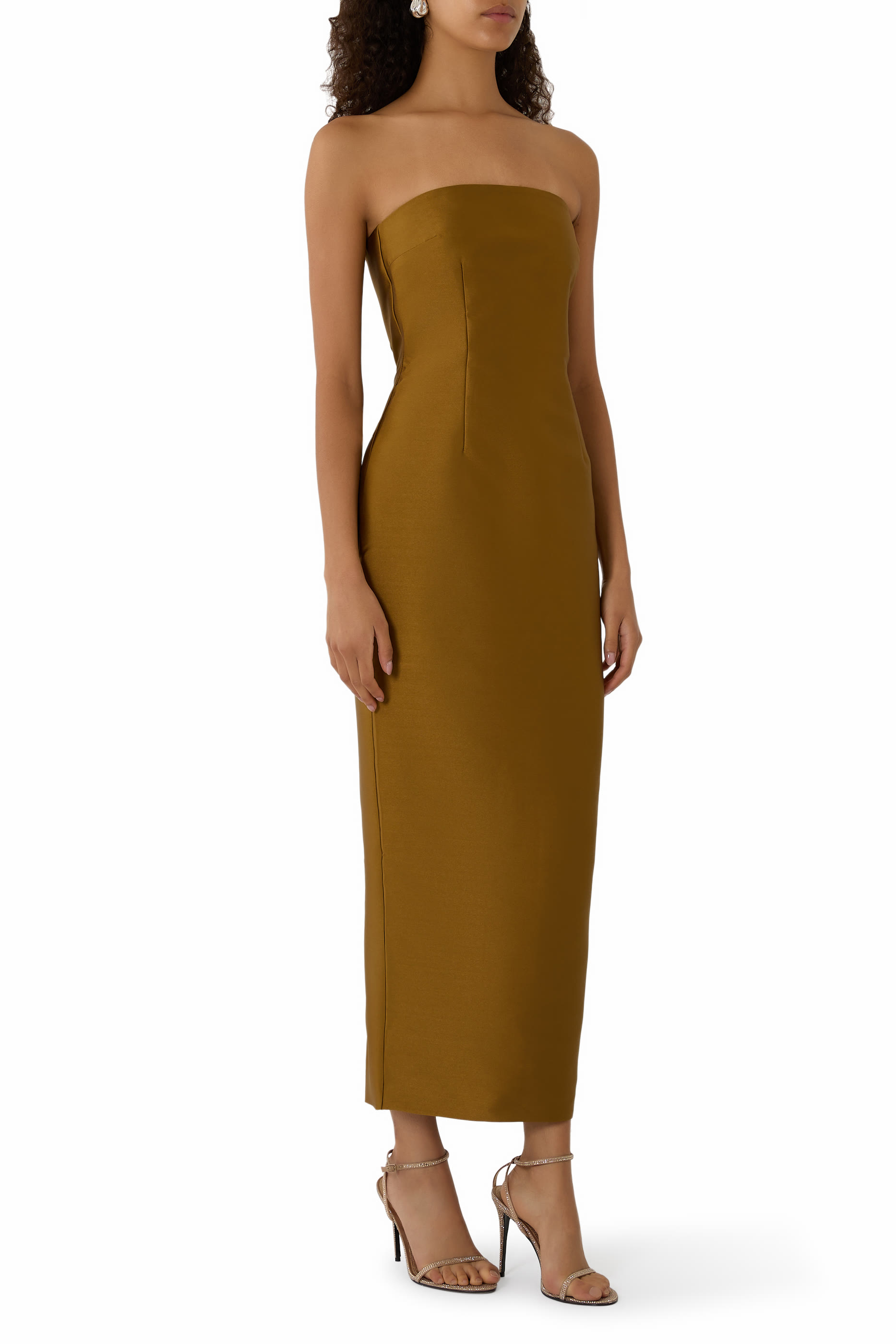 فستان رينيه بطول الكاحل بشال